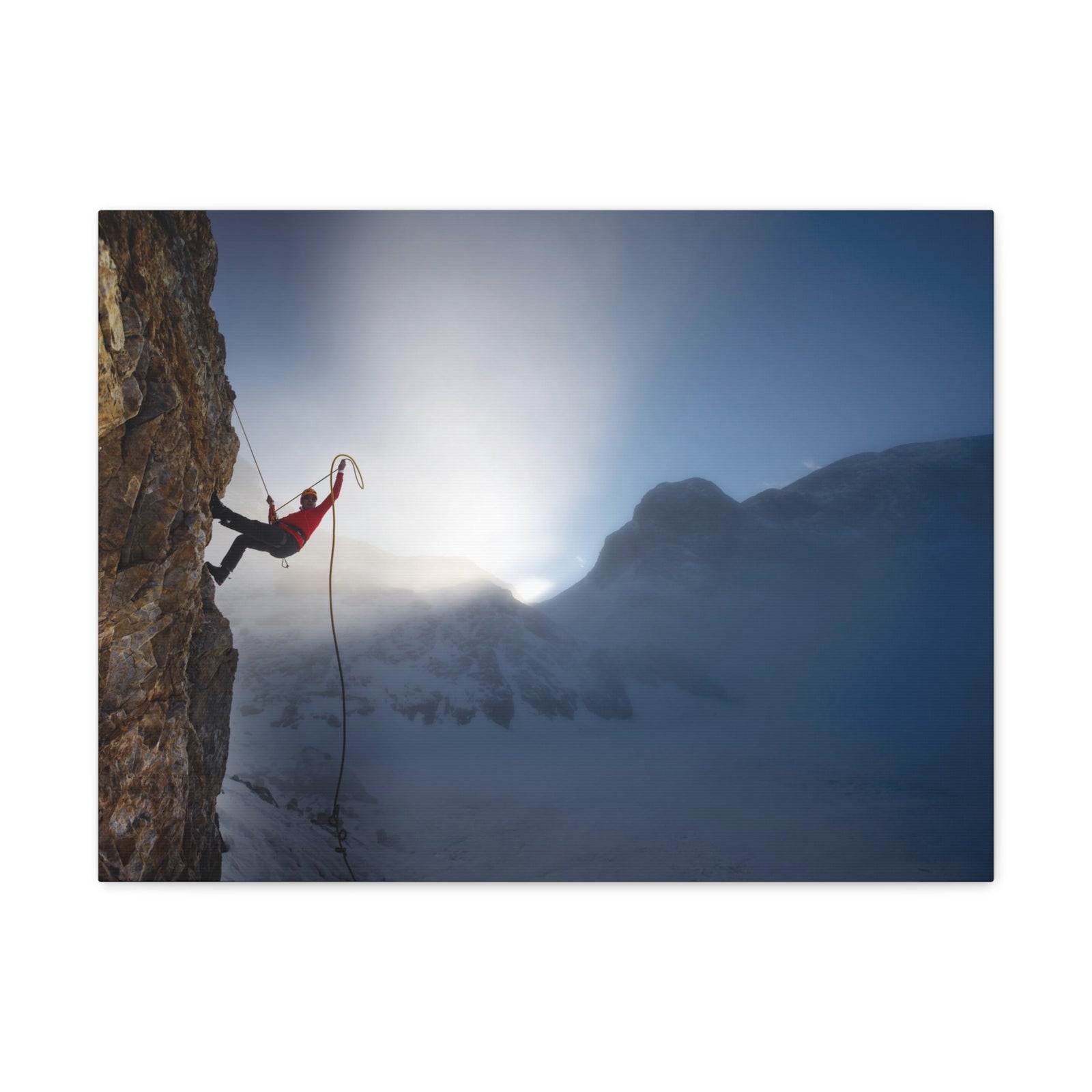 Mountain Rock Climbing Nature Wilderness Photography Canvas Wall Art for Home Decor Ready-to-Hang-Express Your Love Gifts