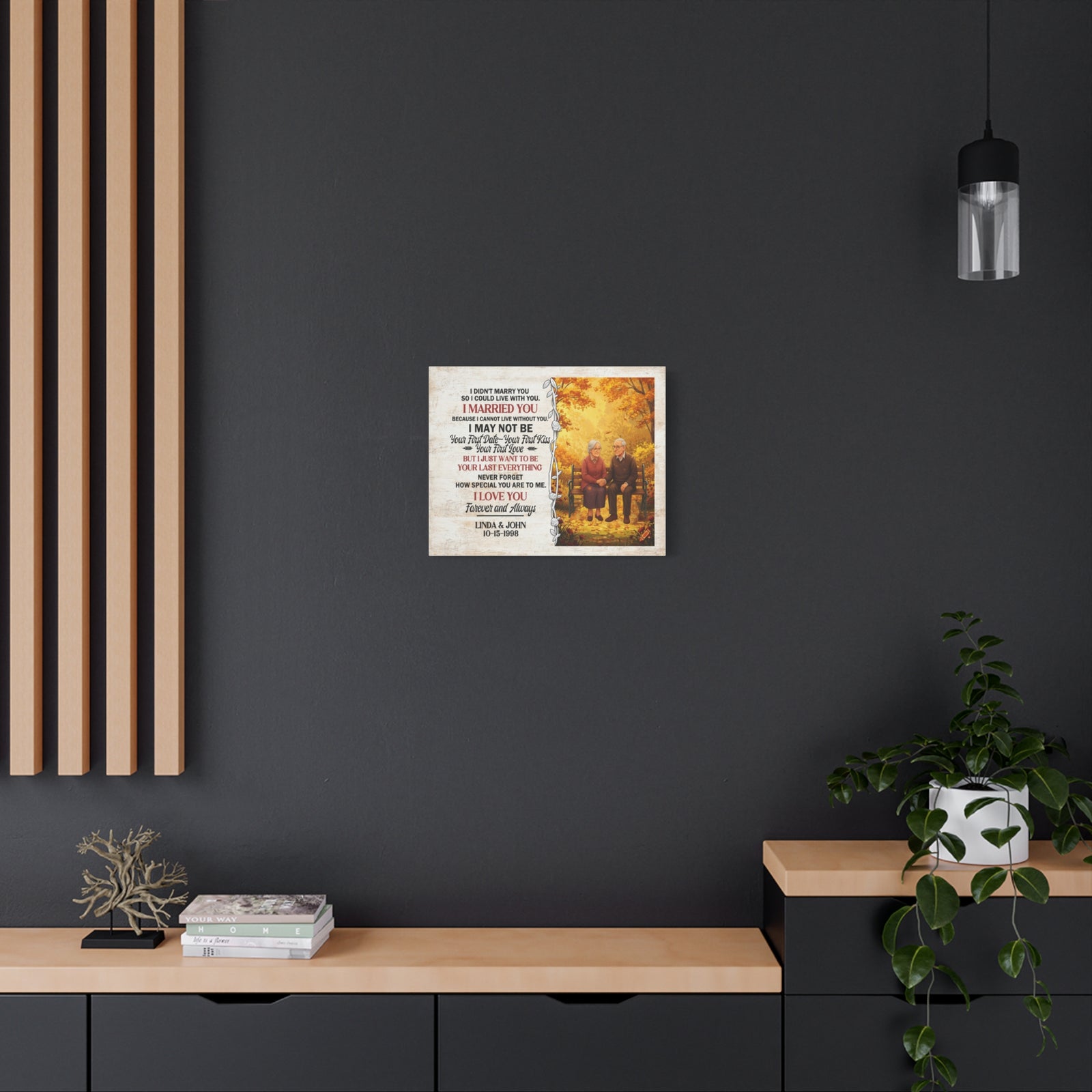 Personalized Anniversary Canvas Print “I Married You” – Romantic Couple Wall Art-Express Your Love Gifts