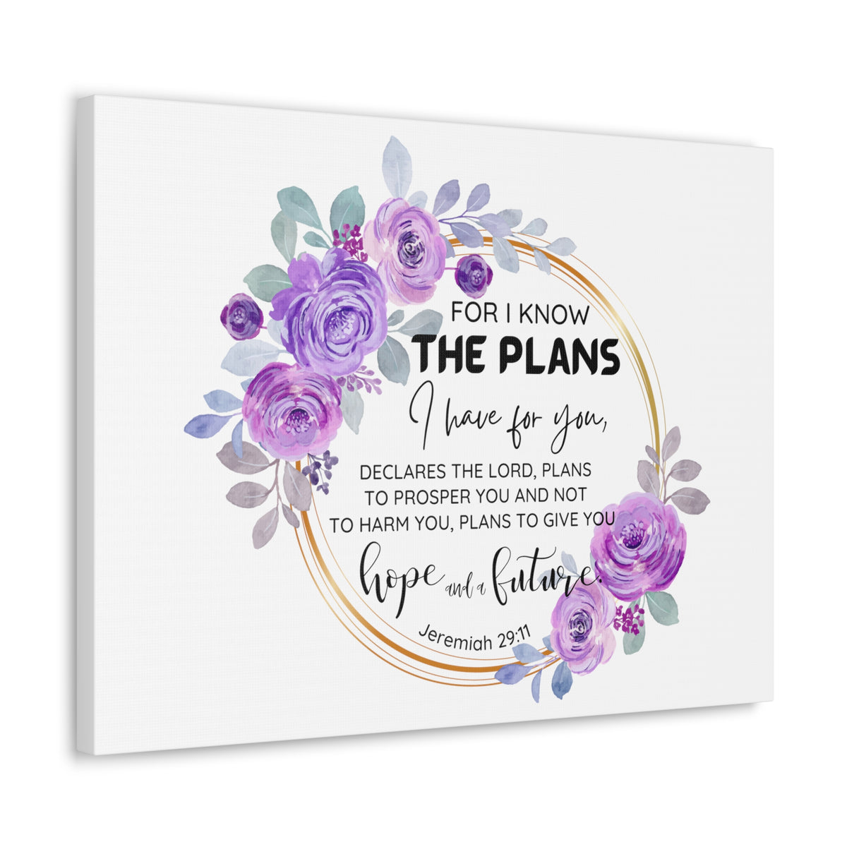 Scripture Walls Jeremiah 29:11 The Plans I Have Bible Verse Canvas Christian Wall Art Ready to Hang Unframed-Express Your Love Gifts