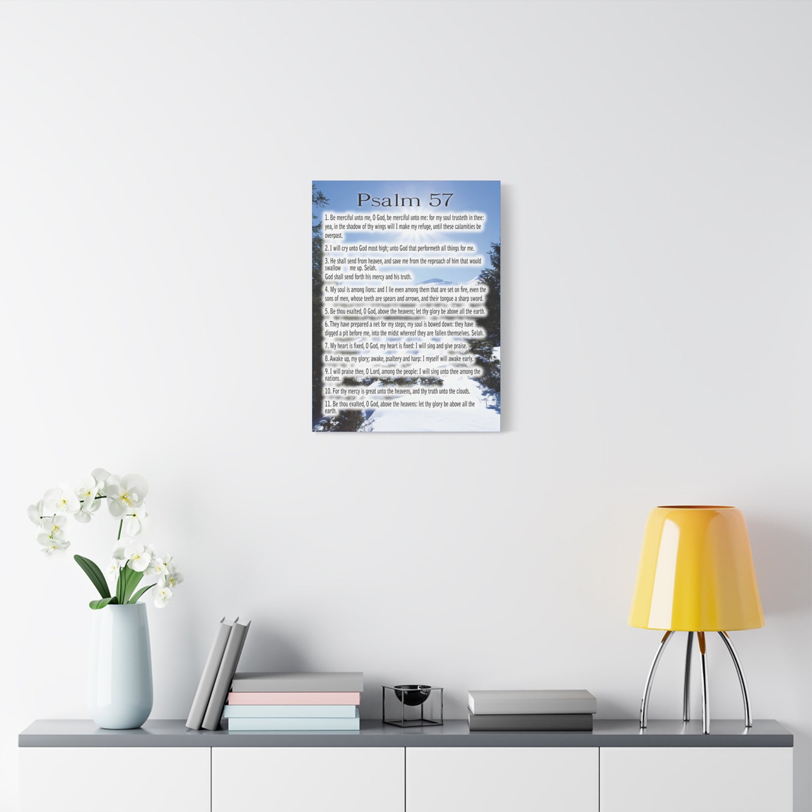 Scripture Walls Saved By Your Mercy Psalm 57:1 Christian Wall Art Print Ready to Hang-Express Your Love Gifts