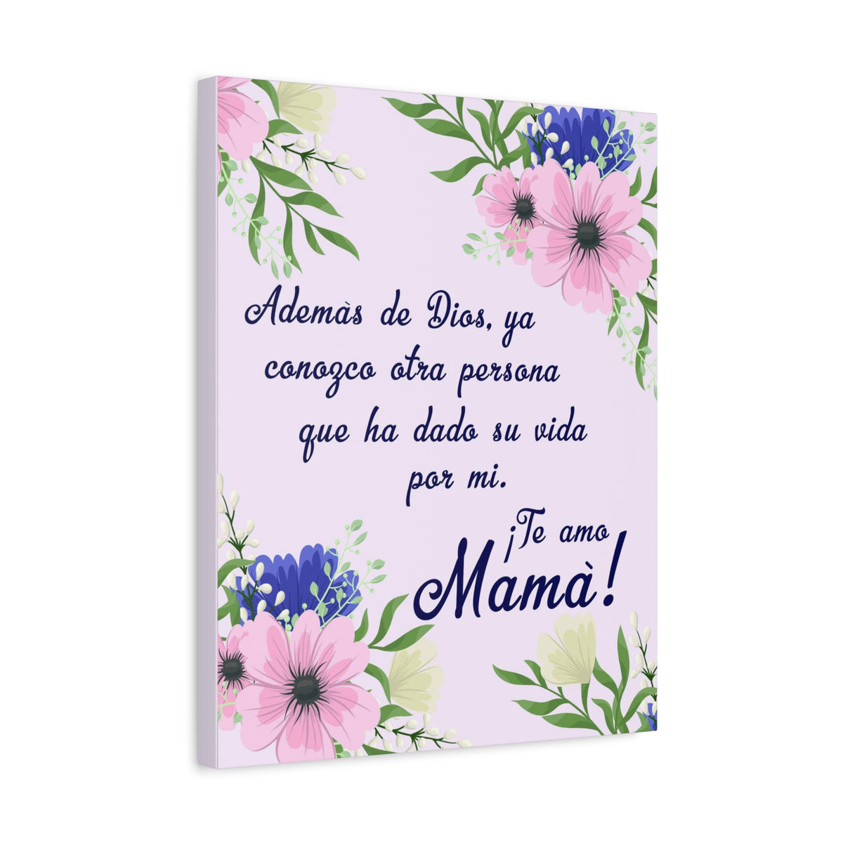 Te Amo Mama Spanish Mom Appreciation Wall Art Ready To Hang Stretched Canvas-Express Your Love Gifts