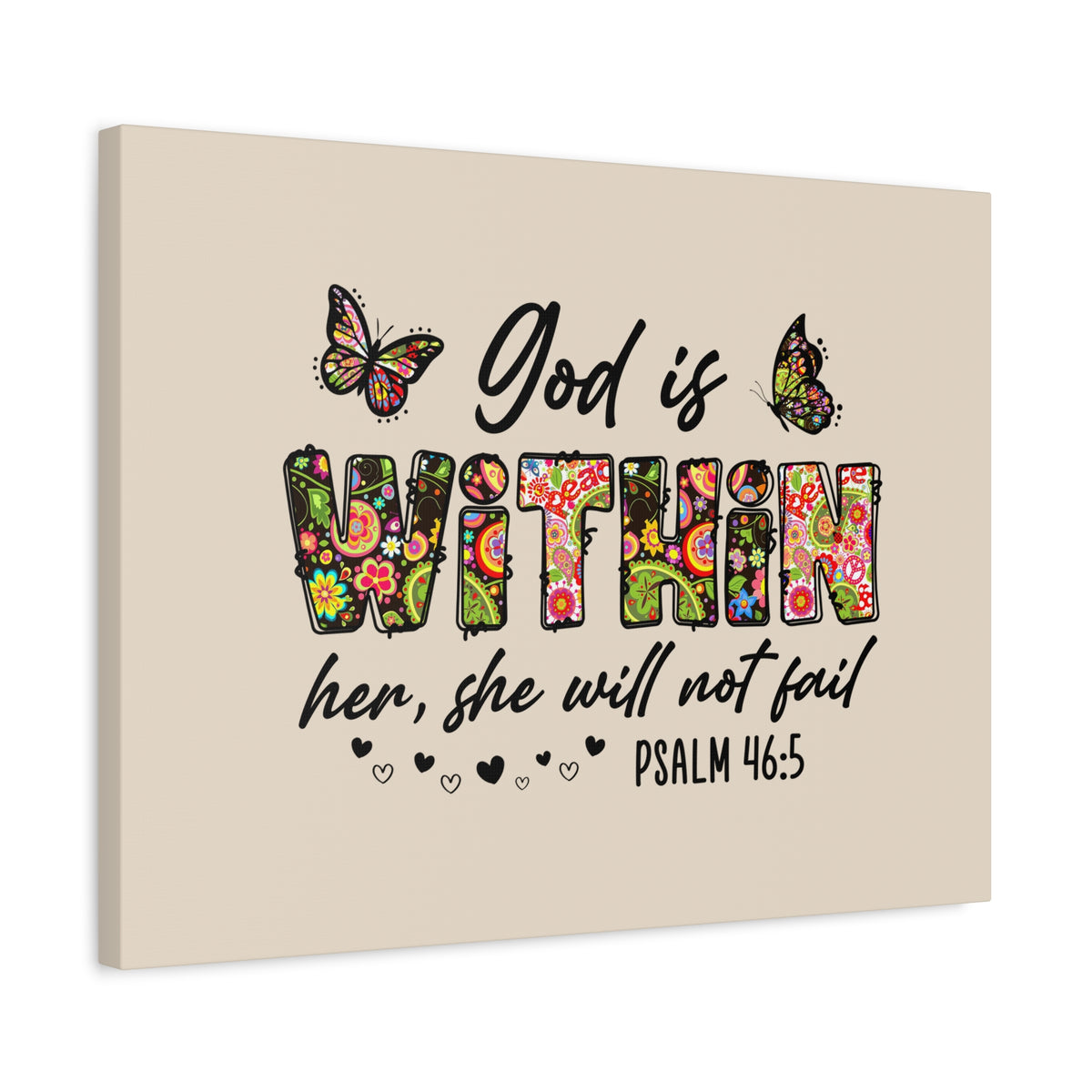 Scripture Walls She Will Not Fail Psalm 46:5 Bible Verse Canvas Christian Wall Art Ready to Hang-Express Your Love Gifts