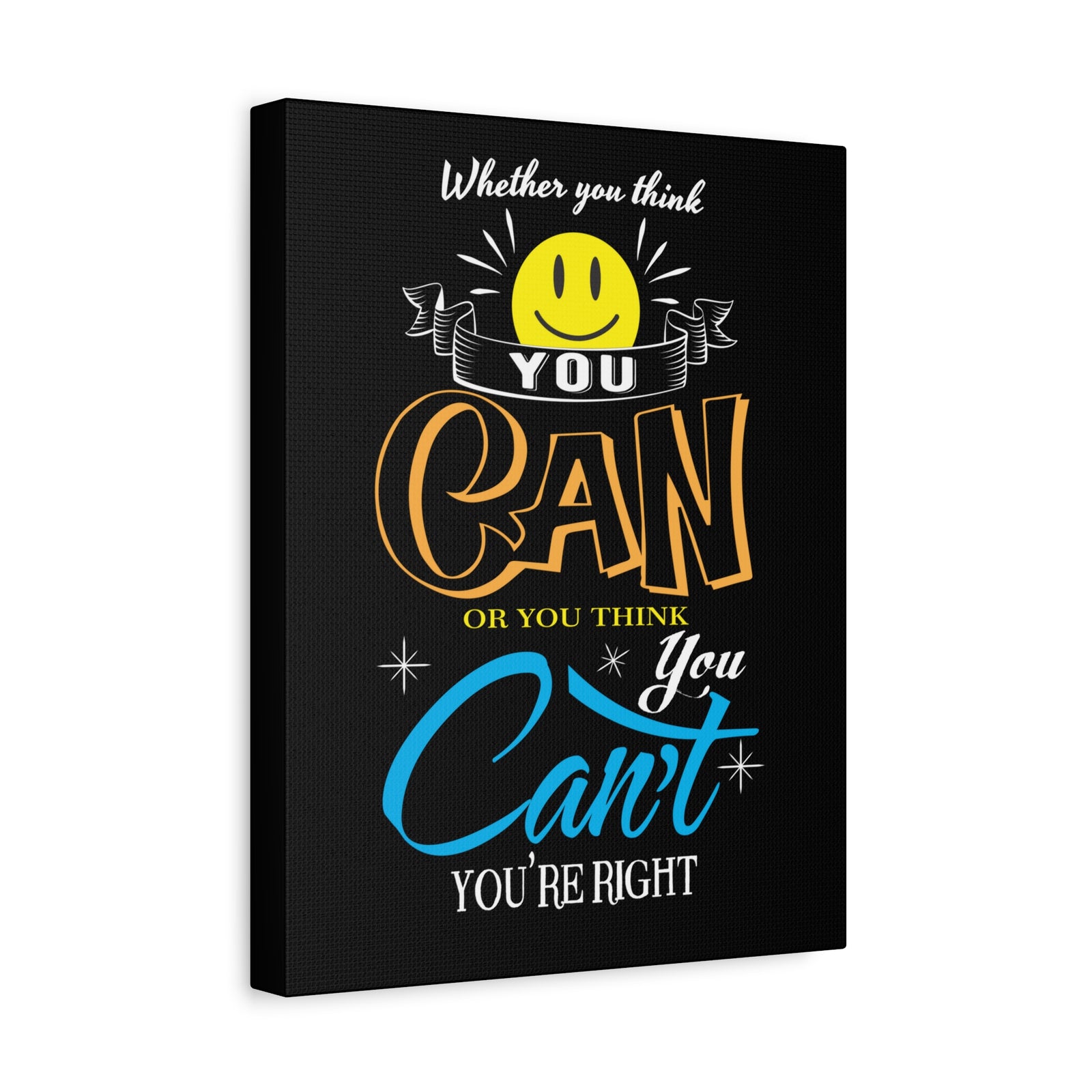 Inspirational Quote Canvas You Can Wall Art Motivational Motto Inspiring Prints Artwork Decor Ready to Hang-Express Your Love Gifts