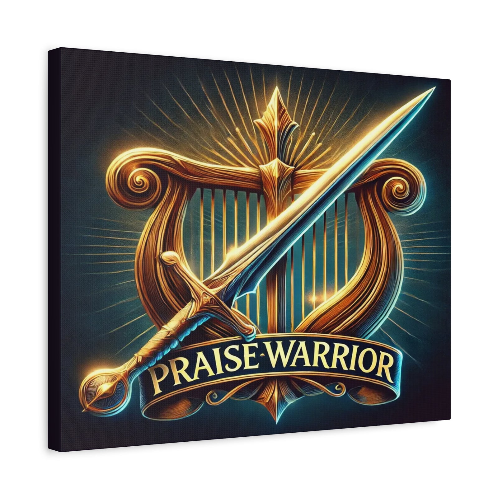 Scripture Walls Praise Warrior Psalm 149 Bible Verse Canvas Christian Wall Art Ready to Hang Unframed-Express Your Love Gifts