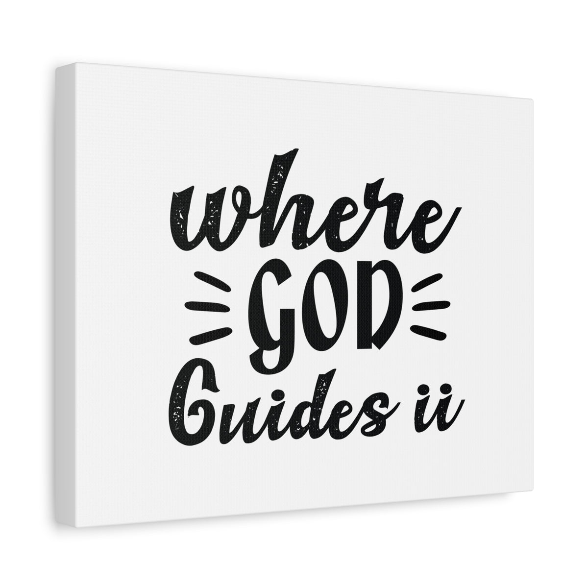 Scripture Canvas Where God Guides U Psalm 119:105 Christian Wall Art Bible Verse Print Ready to Hang-Express Your Love Gifts