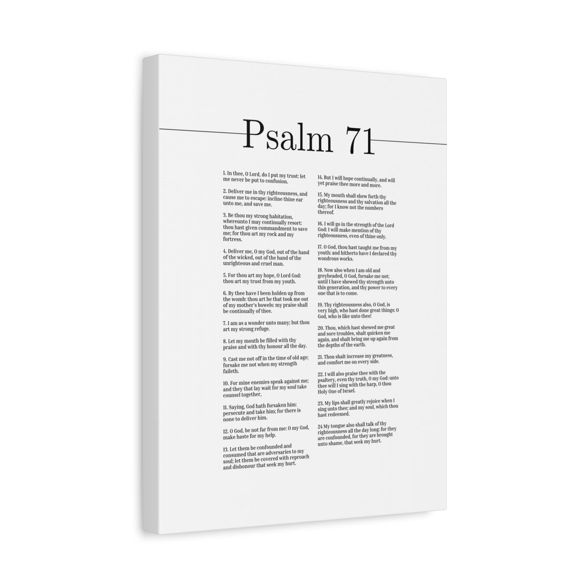 Scripture Canvas O Thou Holy One Of Israel Psalm 71 Christian Wall Art Bible Verse Print Ready to Hang-Express Your Love Gifts