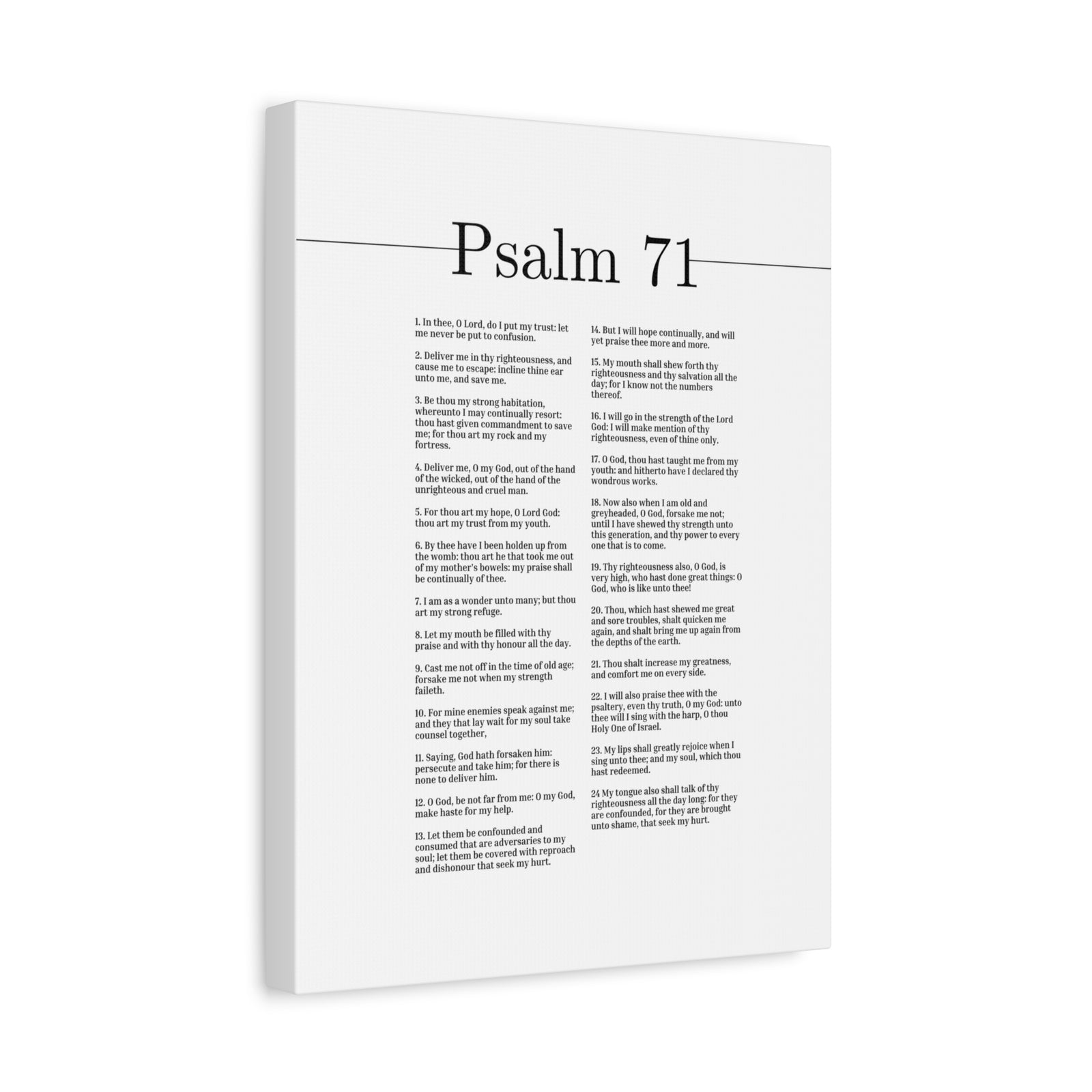 Scripture Canvas O Thou Holy One Of Israel Psalm 71 Christian Wall Art Bible Verse Print Ready to Hang-Express Your Love Gifts