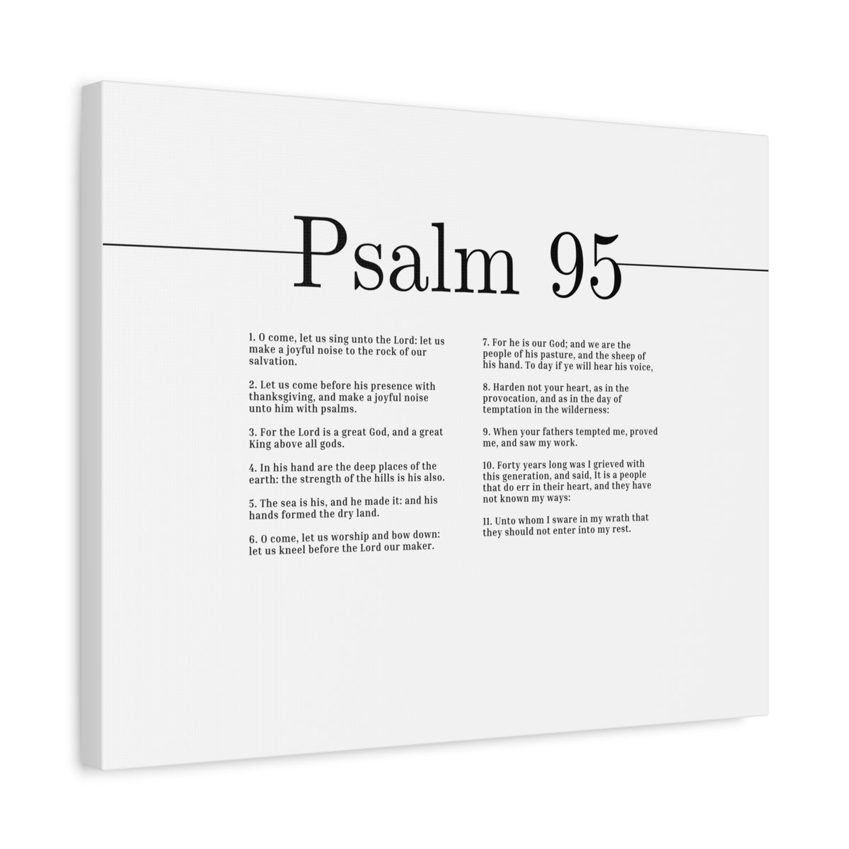 Scripture Canvas For The Lord Is A Great God Psalm 95 Christian Wall Art Bible Verse Print Ready to Hang-Express Your Love Gifts