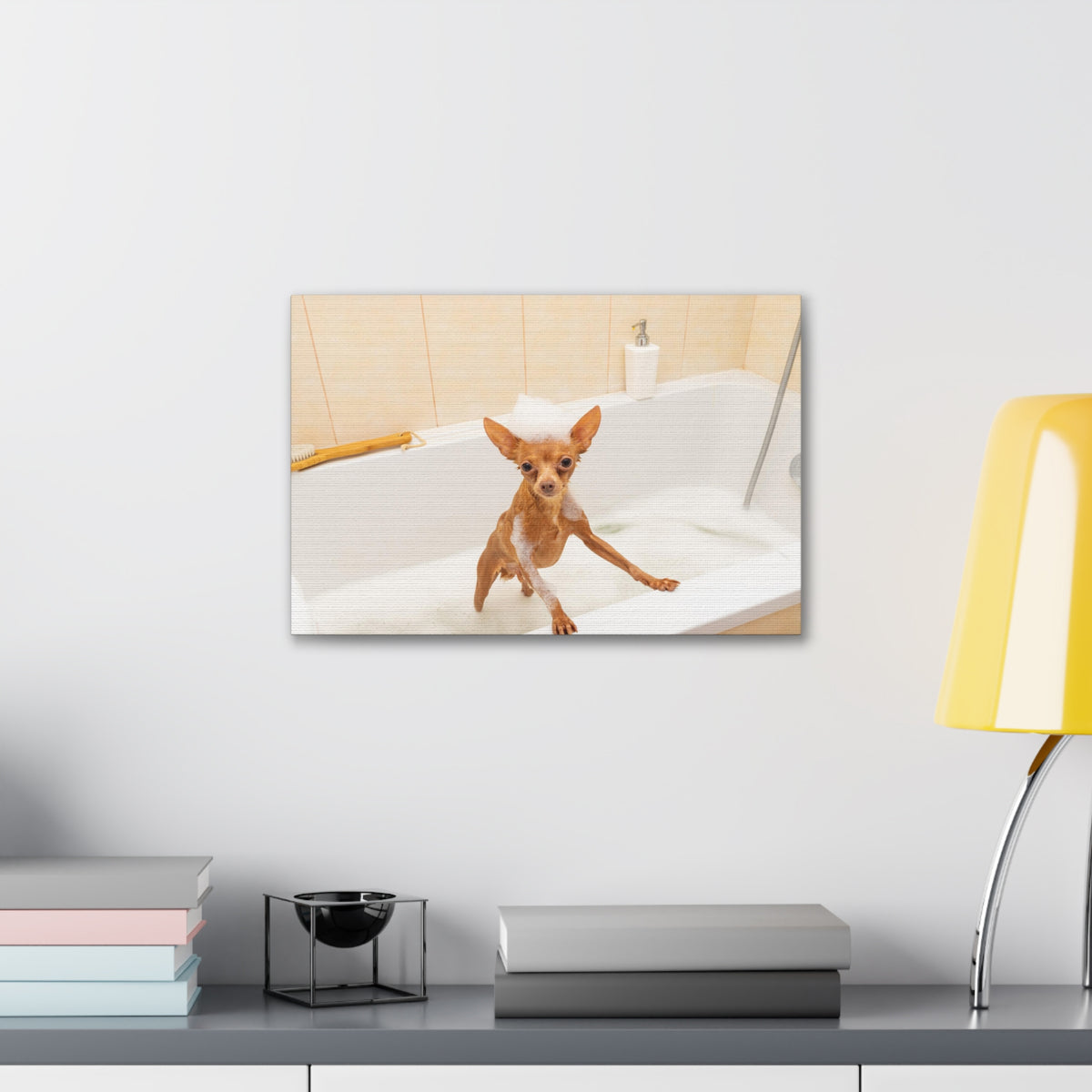 Cute Russkiy Toy Bath Canvas Wall Art for Home Decor Ready-to-Hang-Express Your Love Gifts