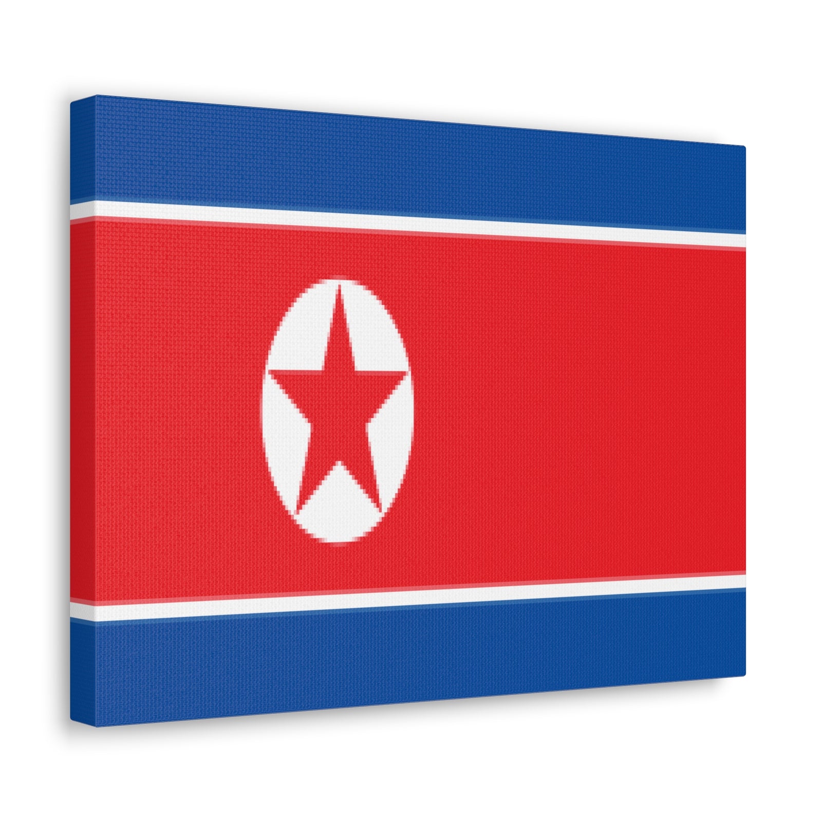 North Korea Country Flag Canvas Vibrant Wall Art Unframed Home Decor-Express Your Love Gifts