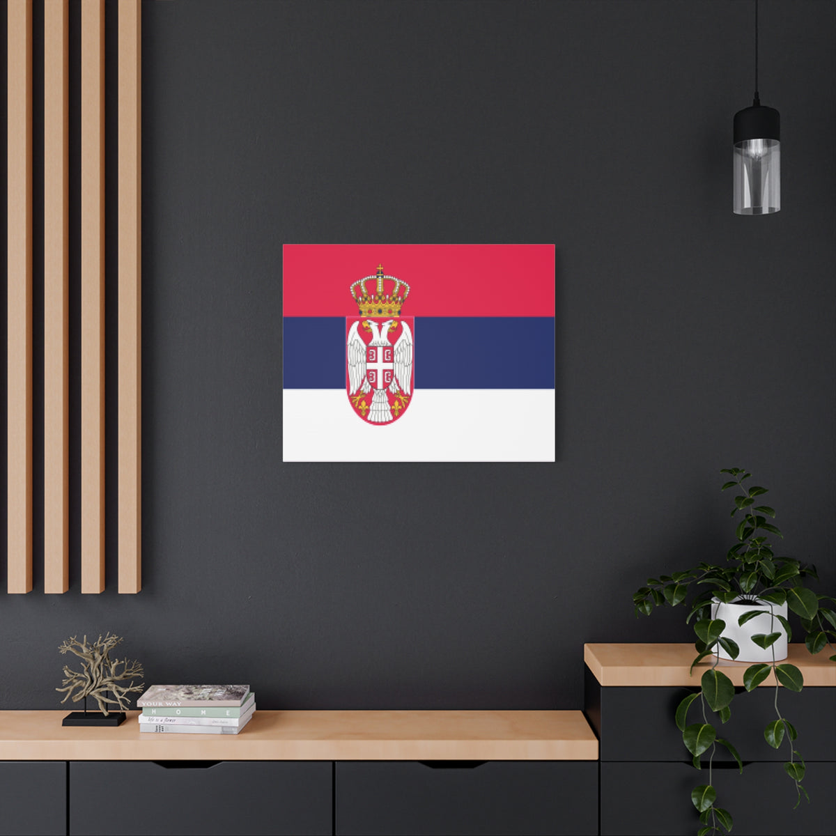 Serbia Country Flag Canvas Vibrant Wall Art Unframed Home Decor-Express Your Love Gifts