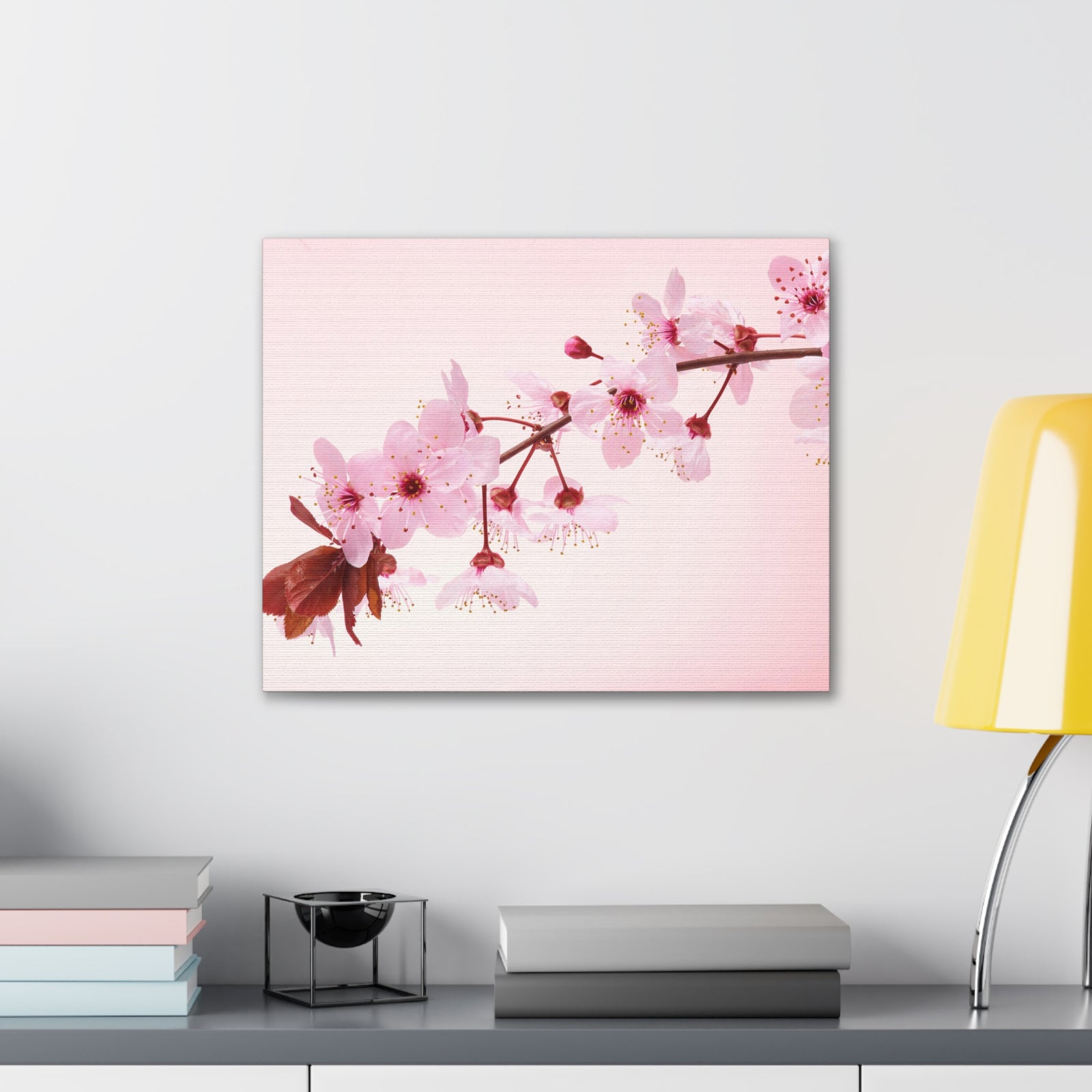 Single Cherry Blossom Forest Floral Nature Photography Canvas Wall Art for Home Decor Ready-to-Hang-Express Your Love Gifts