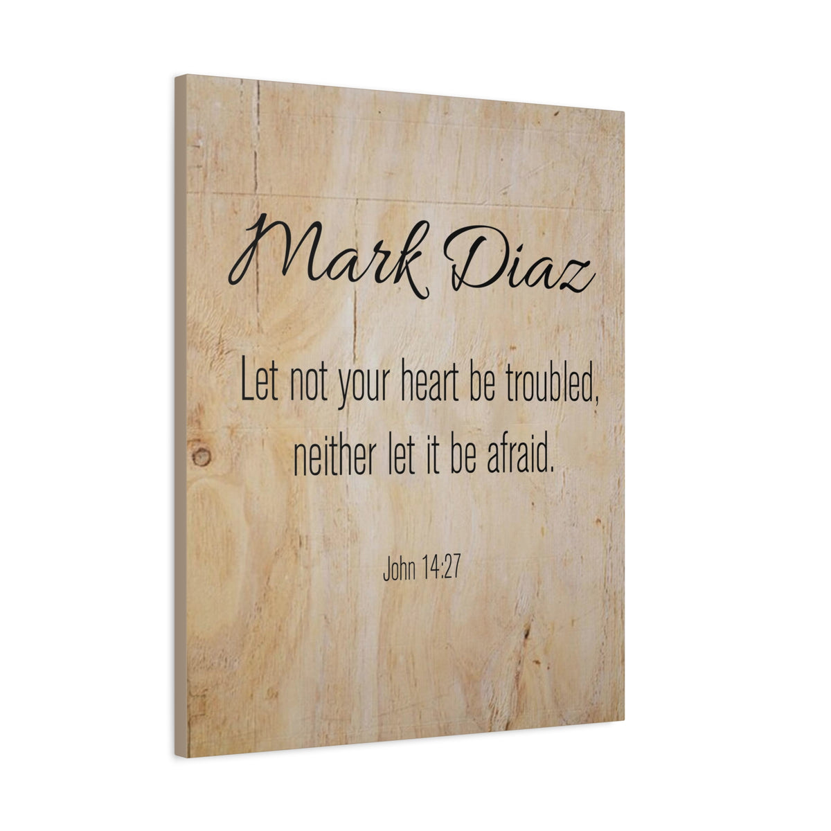Scripture Walls Personalized No Fear No Trouble John 14:27 Bible Chapter Canvas Christian Wall Art Ready to Hang-Express Your Love Gifts