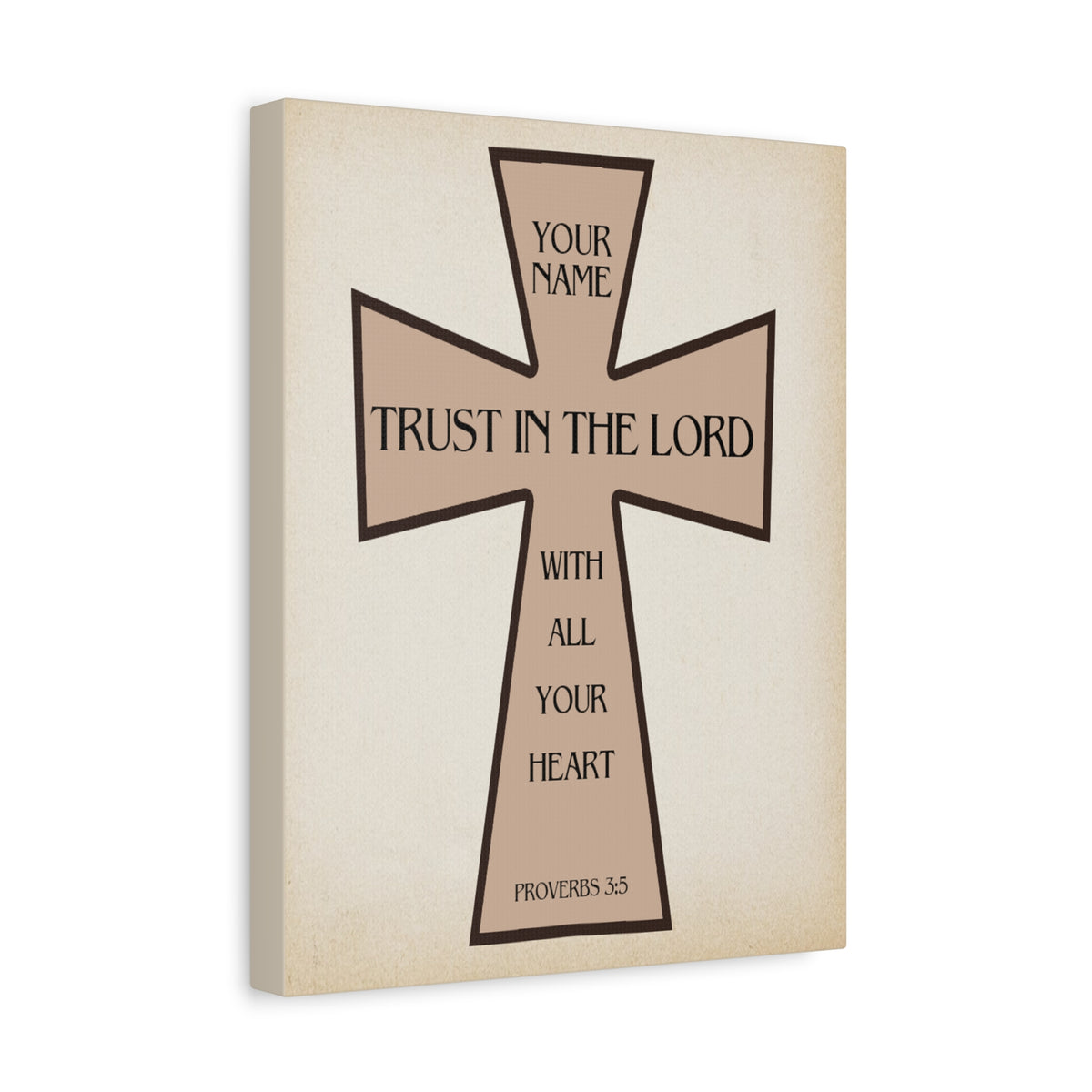 Proverbs 3:5 Trust in The Lord Cross Canvas Gallery Wraps-Express Your Love Gifts