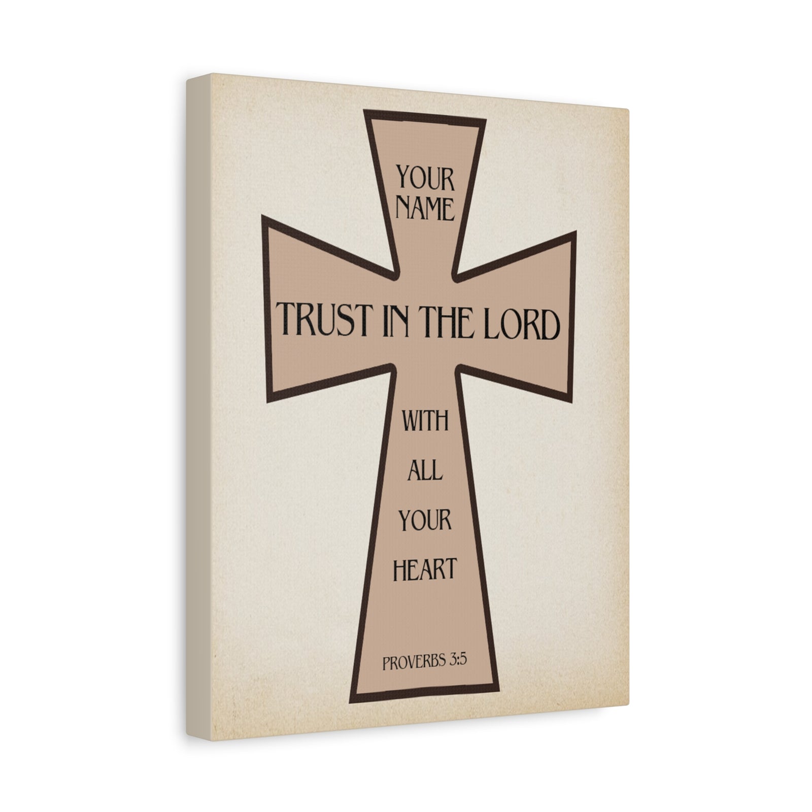 Proverbs 3:5 Trust in The Lord Cross Canvas Gallery Wraps-Express Your Love Gifts