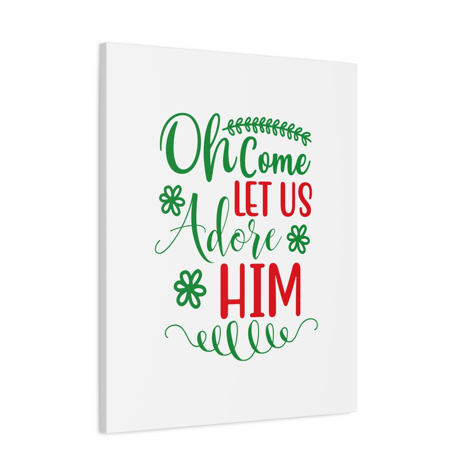 Scripture Canvas Let Us Adore Psalm 95:6 Christian Wall Art Print Ready to Hang-Express Your Love Gifts