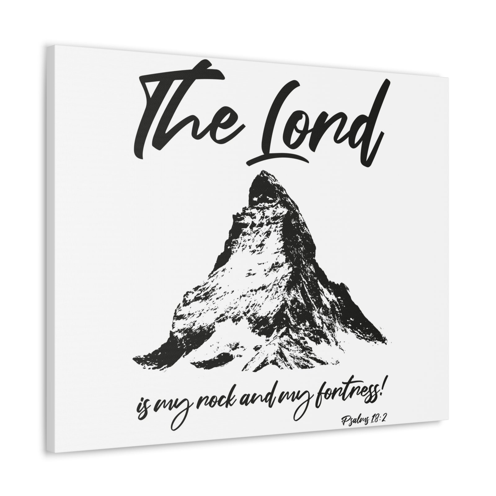 Scripture Walls Psalms 18:2 My Rock My Fortress Bible Verse Canvas Christian Wall Art Ready to Hang Unframed-Express Your Love Gifts