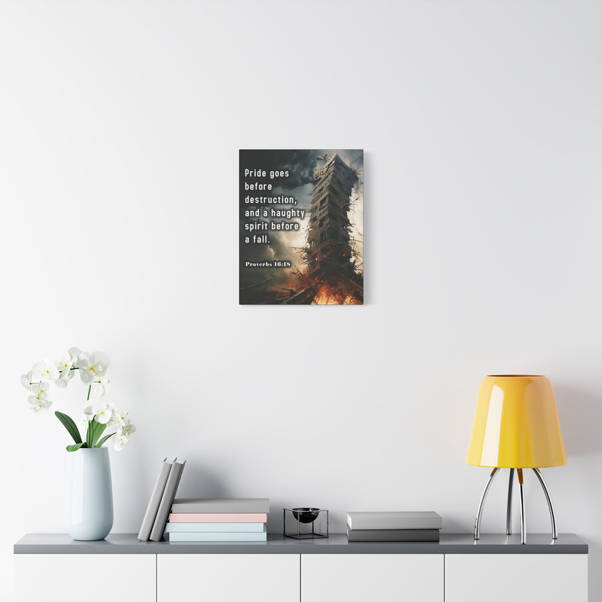 Scripture Walls Pride Before Fall Proverbs 16:18 Christian Wall Art Print Ready to Hang Unframed-Express Your Love Gifts