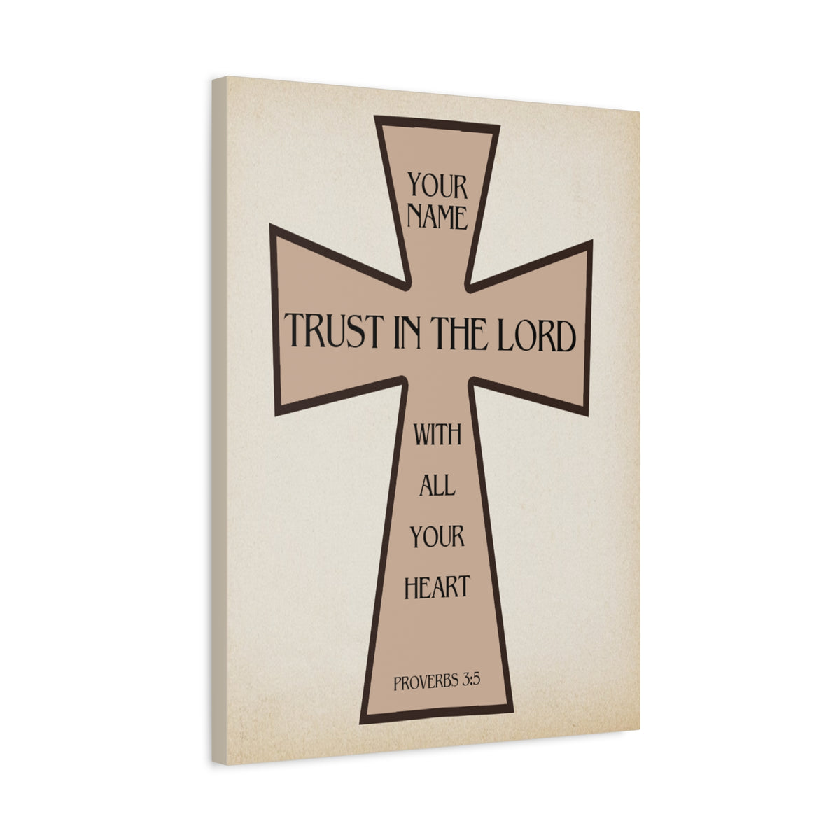 Proverbs 3:5 Trust in The Lord Cross Canvas Gallery Wraps-Express Your Love Gifts