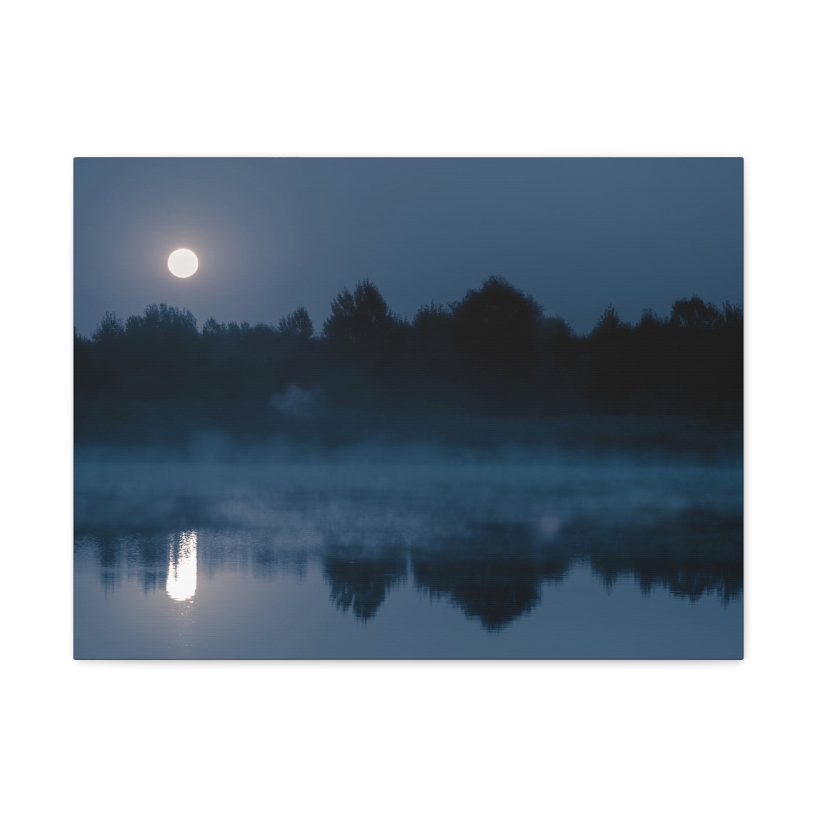 Misty Mountain Reflections Nature Wilderness Photography Canvas Wall Art for Home Decor Ready-to-Hang-Express Your Love Gifts