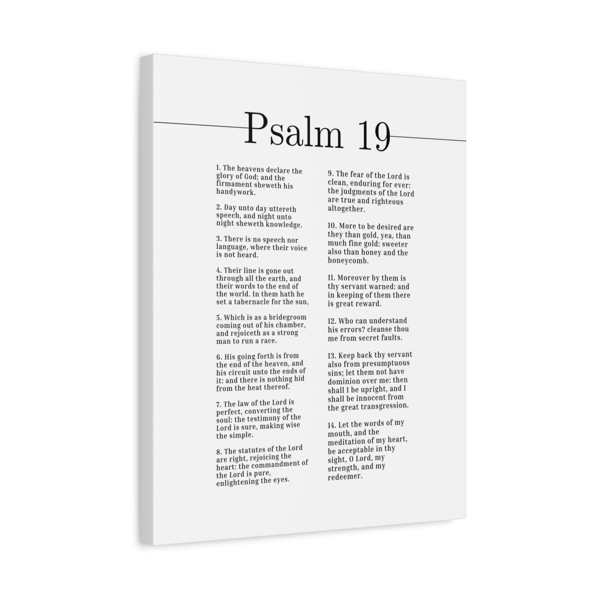 Scripture Canvas Declare The Glory Of God Psalm 19 Christian Wall Art Bible Verse Print Ready to Hang-Express Your Love Gifts