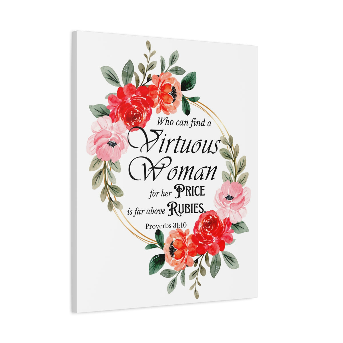 Scripture Walls Proverbs 31:10 A Virtuous Woman Bible Verse Canvas Christian Wall Art Ready to Hang Unframed-Express Your Love Gifts