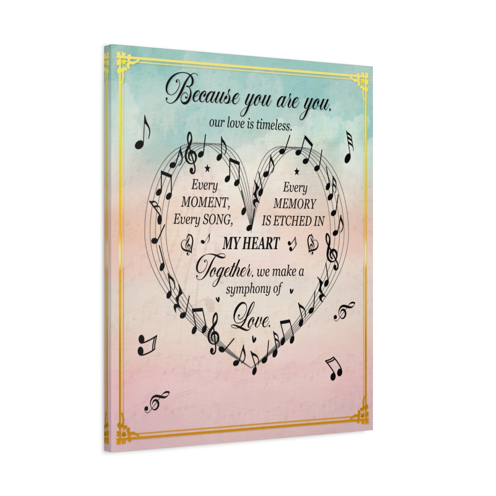 To My Wife Symphony of Love Canvas Wall Art - Romantic Gift for Her-Express Your Love Gifts