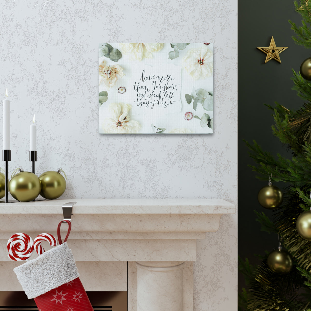 Inspirational Quote Canvas Have More Than You Show Motivational Print Ready to Hang Artwork-Express Your Love Gifts