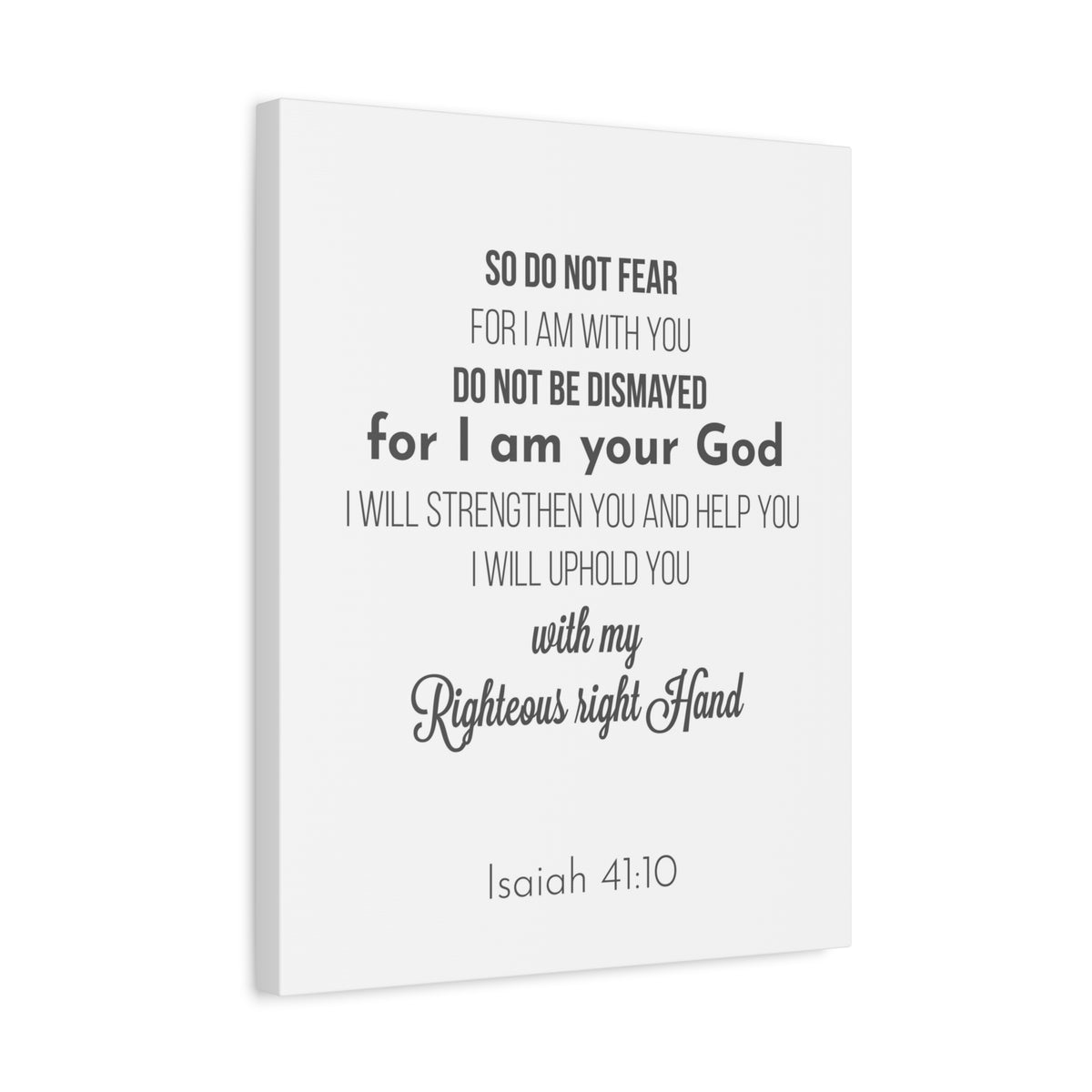 Scripture Canvas Uphold You Isaiah 41:10 Christian Wall Art Bible Verse Print Ready to Hang-Express Your Love Gifts