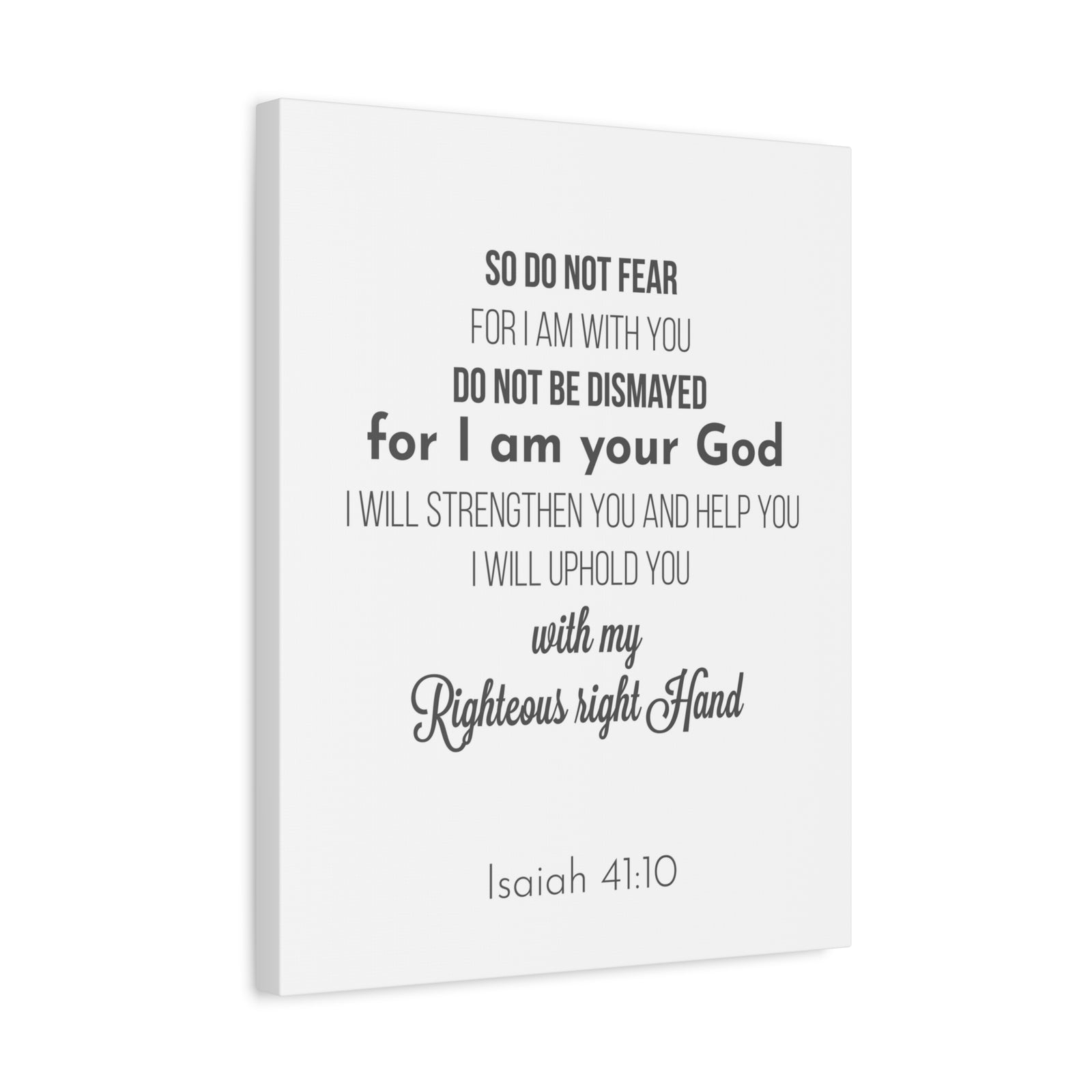 Scripture Canvas Uphold You Isaiah 41:10 Christian Wall Art Bible Verse Print Ready to Hang-Express Your Love Gifts