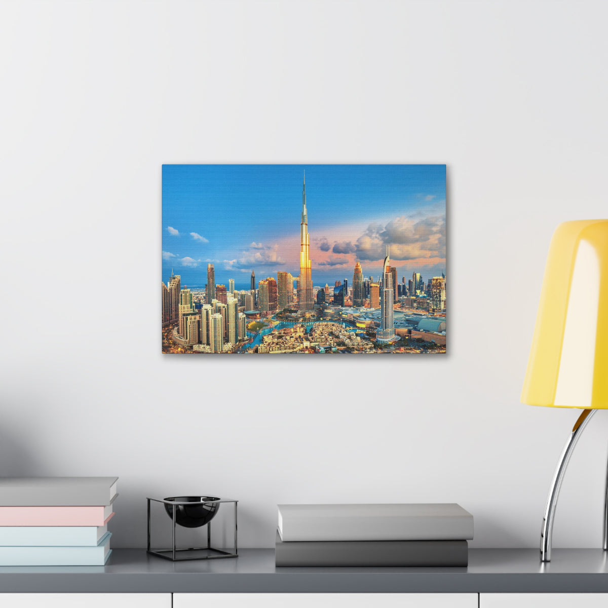 Dubai Daytime Skyline Canvas Artwork High-Quality Breathtaking Stunning Cityscape for Home Decor Ready to Hang-Express Your Love Gifts