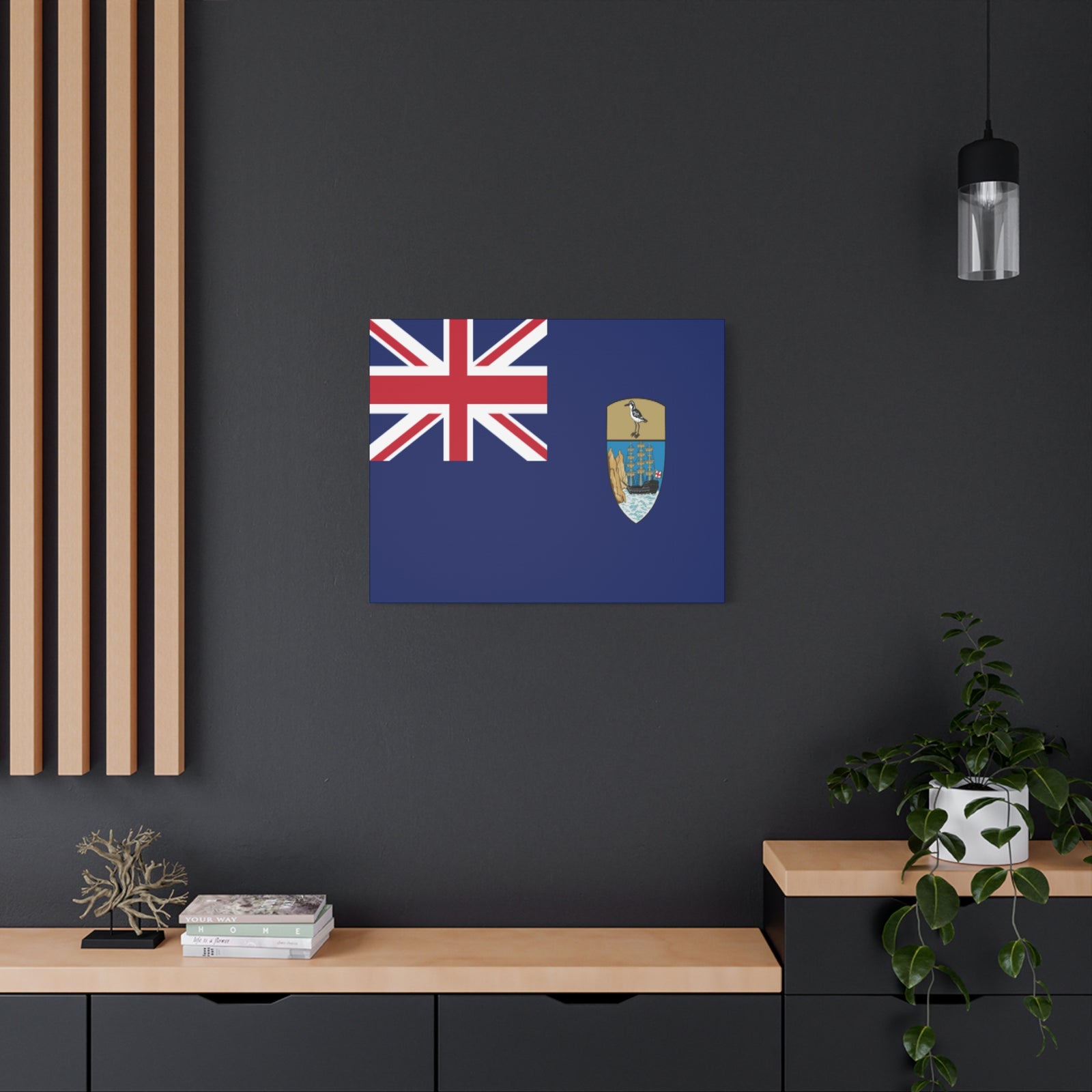 Saint Helena, Ascension and Tristan da Cunha Country Flag Canvas Vibrant Wall Art Unframed Home Decor-Express Your Love Gifts
