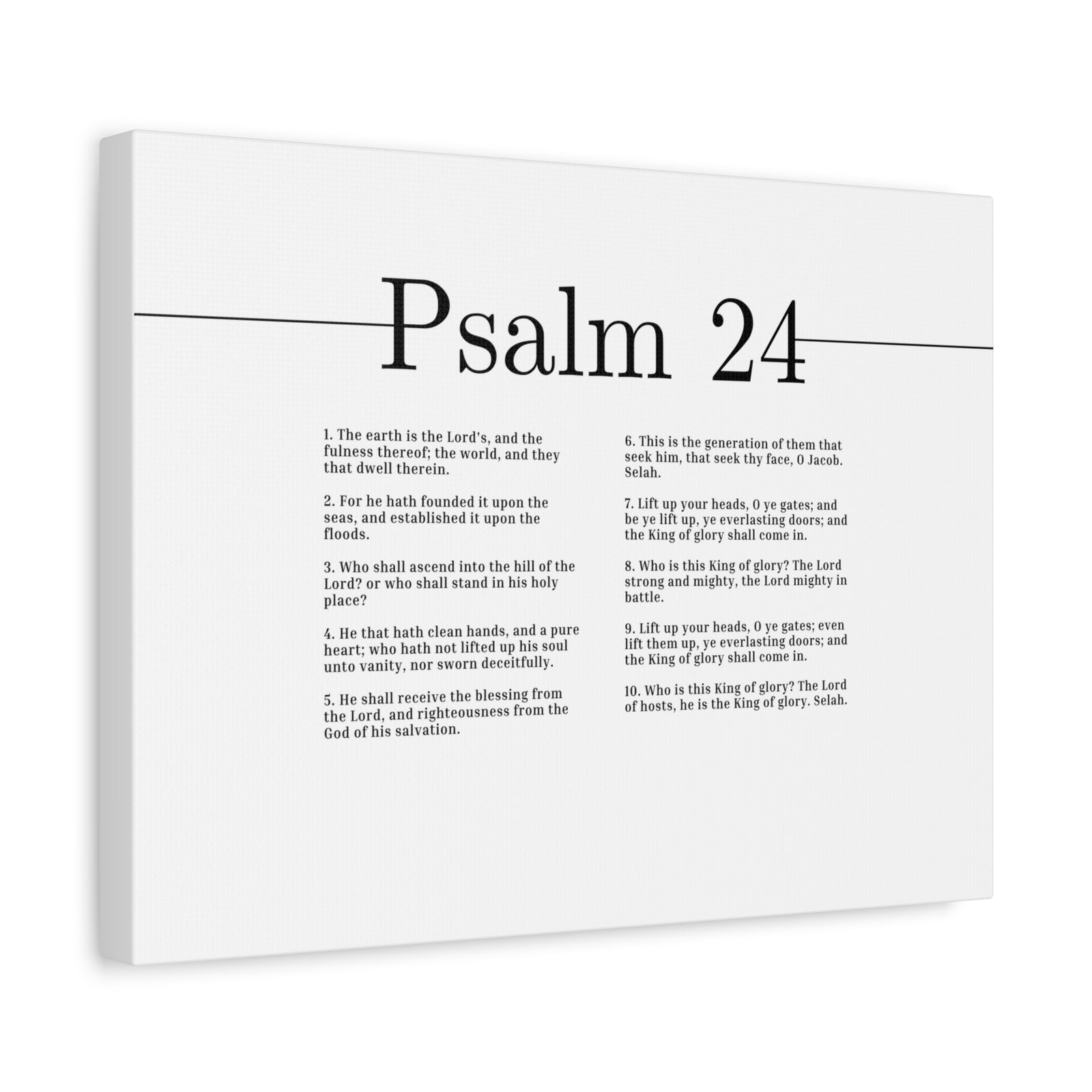 Scripture Canvas The Blessing From The Lord Psalm 24 Christian Wall Art Bible Verse Print Ready to Hang-Express Your Love Gifts