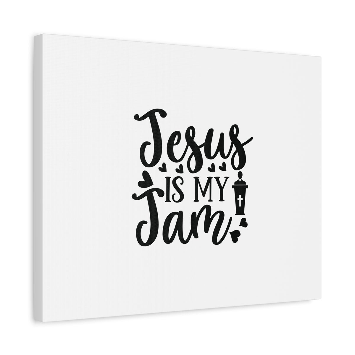 Scripture Canvas Jesus Is My Jam Psalm 23:4 Christian Wall Art Bible Verse Print Ready to Hang-Express Your Love Gifts