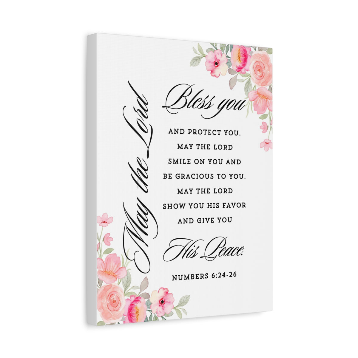 Scripture Walls Numbers 6:24-26 His Blessing Upon You Bible Verse Canvas Christian Wall Art Ready to Hang Unframed-Express Your Love Gifts