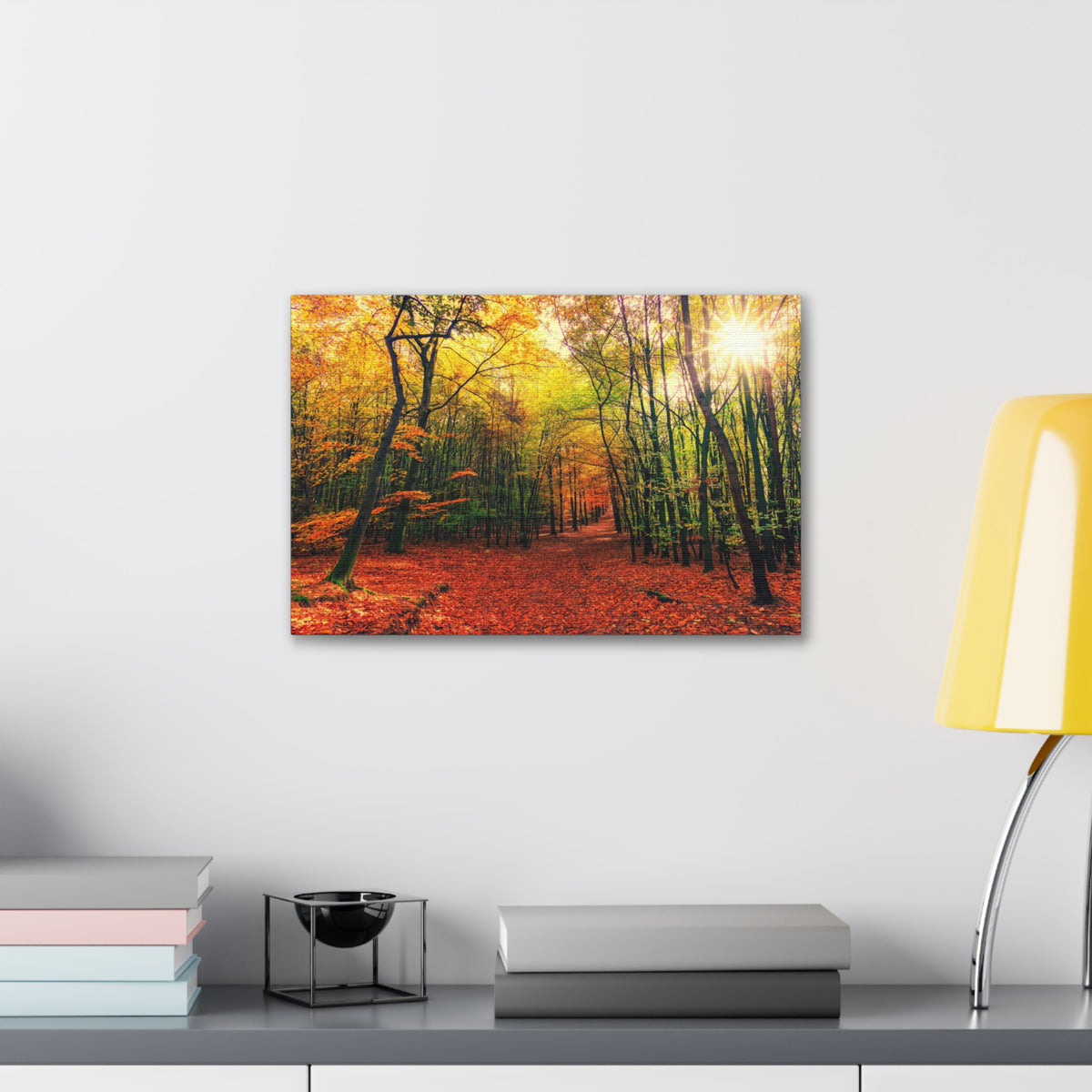 Autumn Forest is Beautiful Forest Floral Nature Photography Canvas Wall Art for Home Decor Ready-to-Hang-Express Your Love Gifts