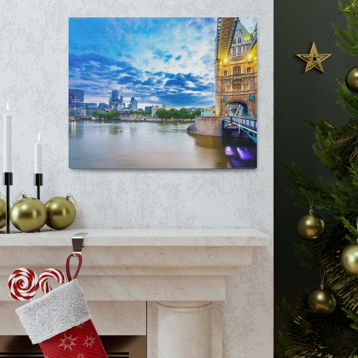 London Daytime Skyline Canvas Artwork High-Quality Breathtaking Stunning Cityscape for Home Decor Ready to Hang-Express Your Love Gifts