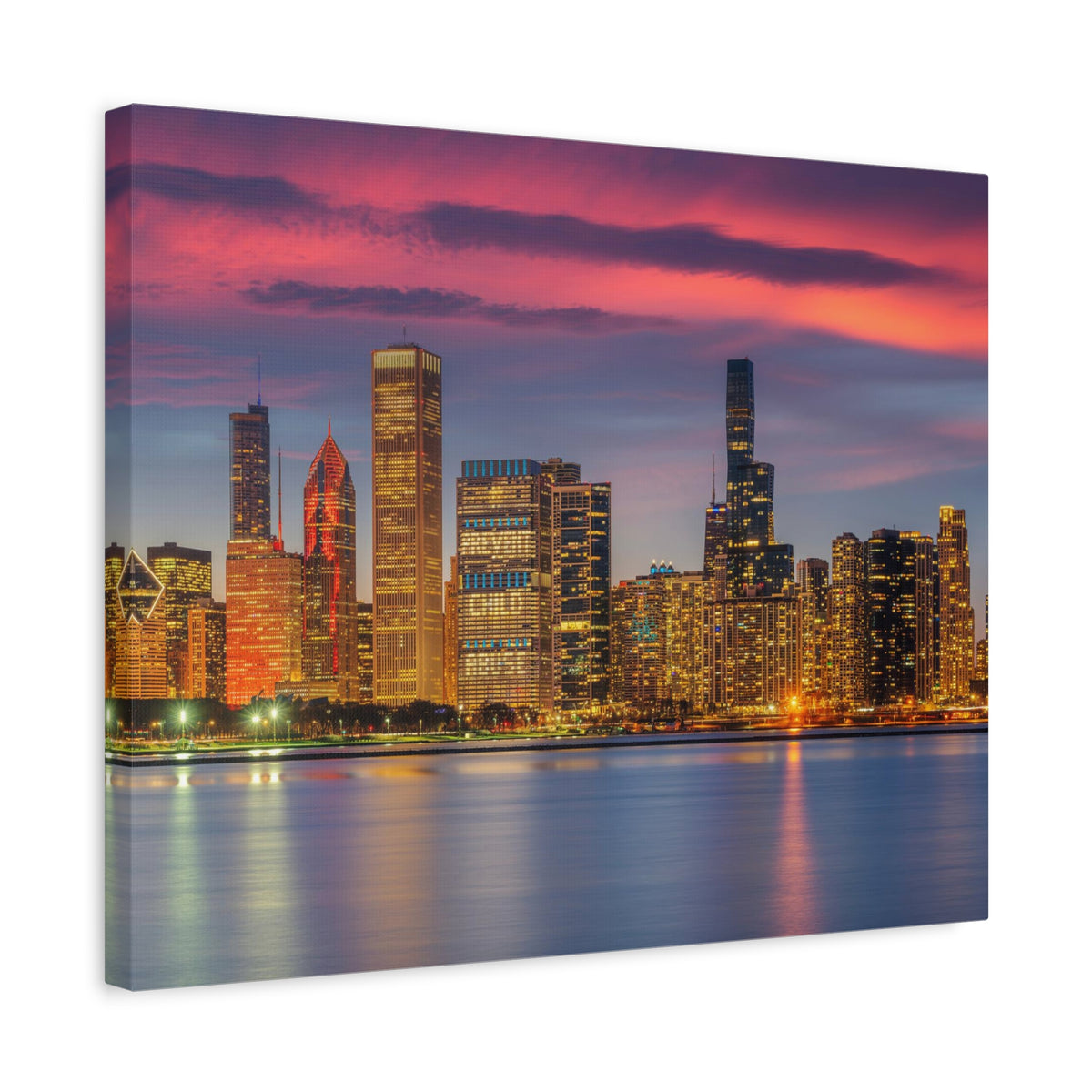 Las Vegas Night Skyline Canvas Artwork High-Quality Breathtaking Stunning Cityscape for Home Decor Ready to Hang-Express Your Love Gifts