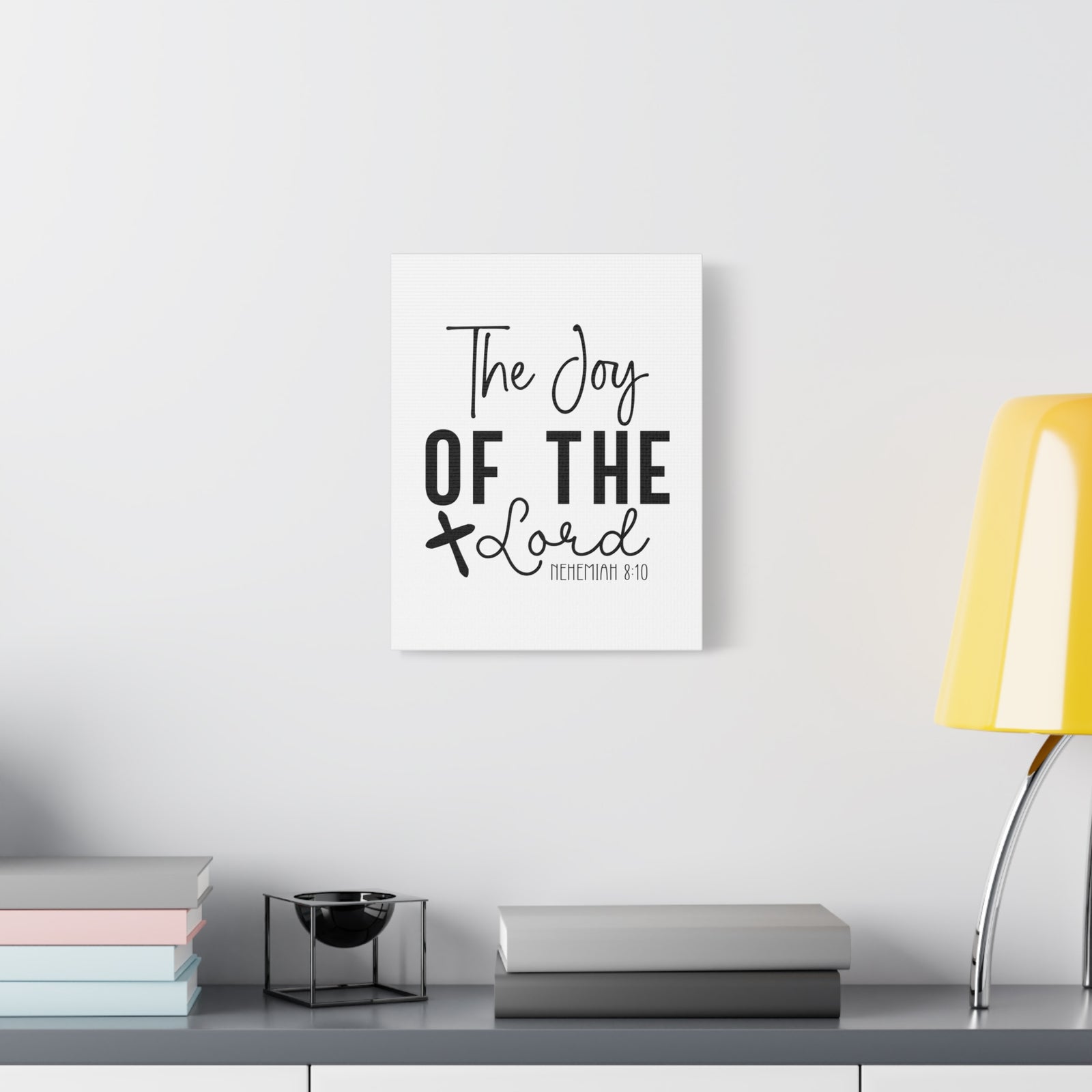 Scripture Walls Nehemiah 8:10 The Day of the Lord Bible Verse Canvas Christian Wall Art Ready to Hang Unframed-Express Your Love Gifts