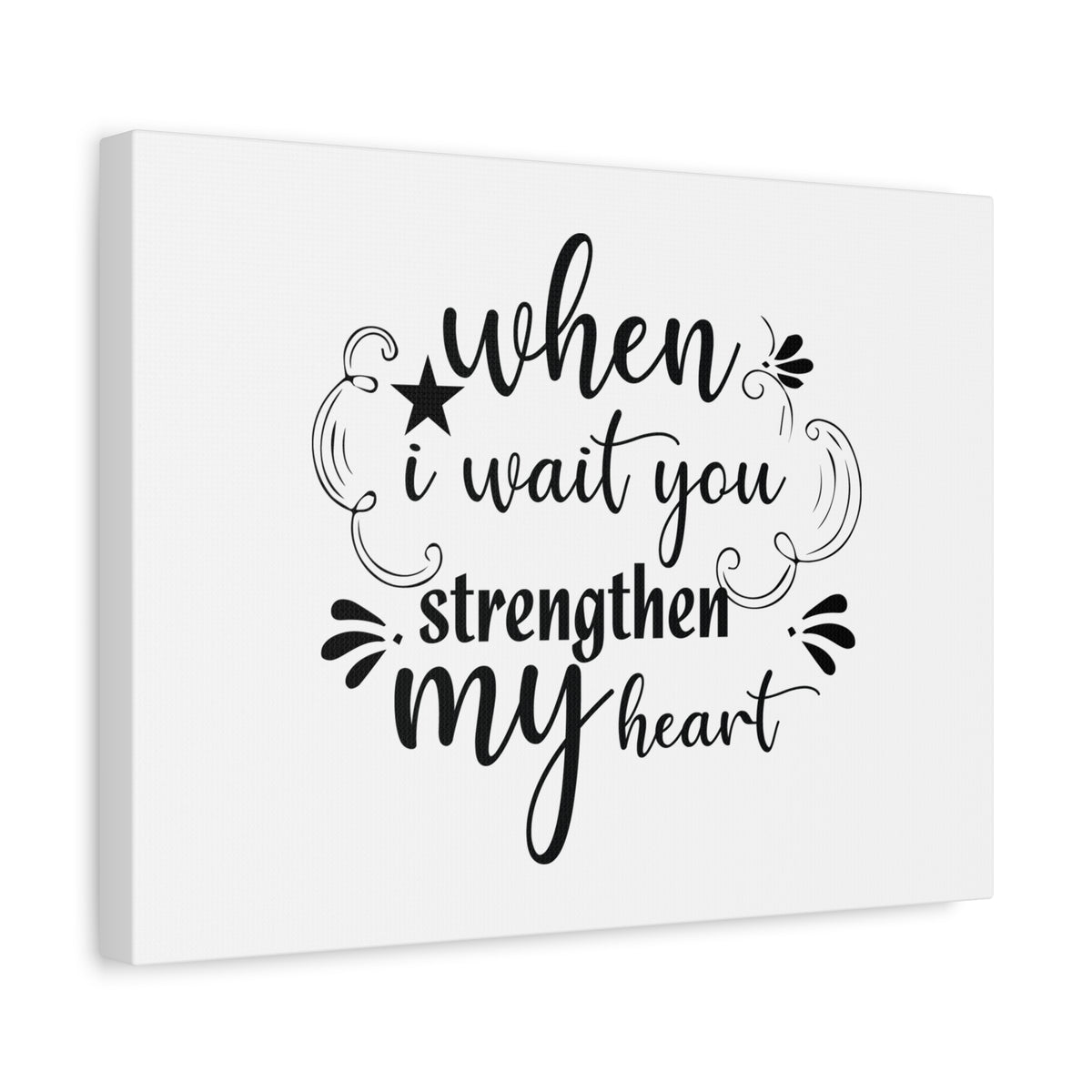 Scripture Canvas Strengthen My Heart Psalm 73:26 Christian Wall Art Bible Verse Print Ready to Hang-Express Your Love Gifts