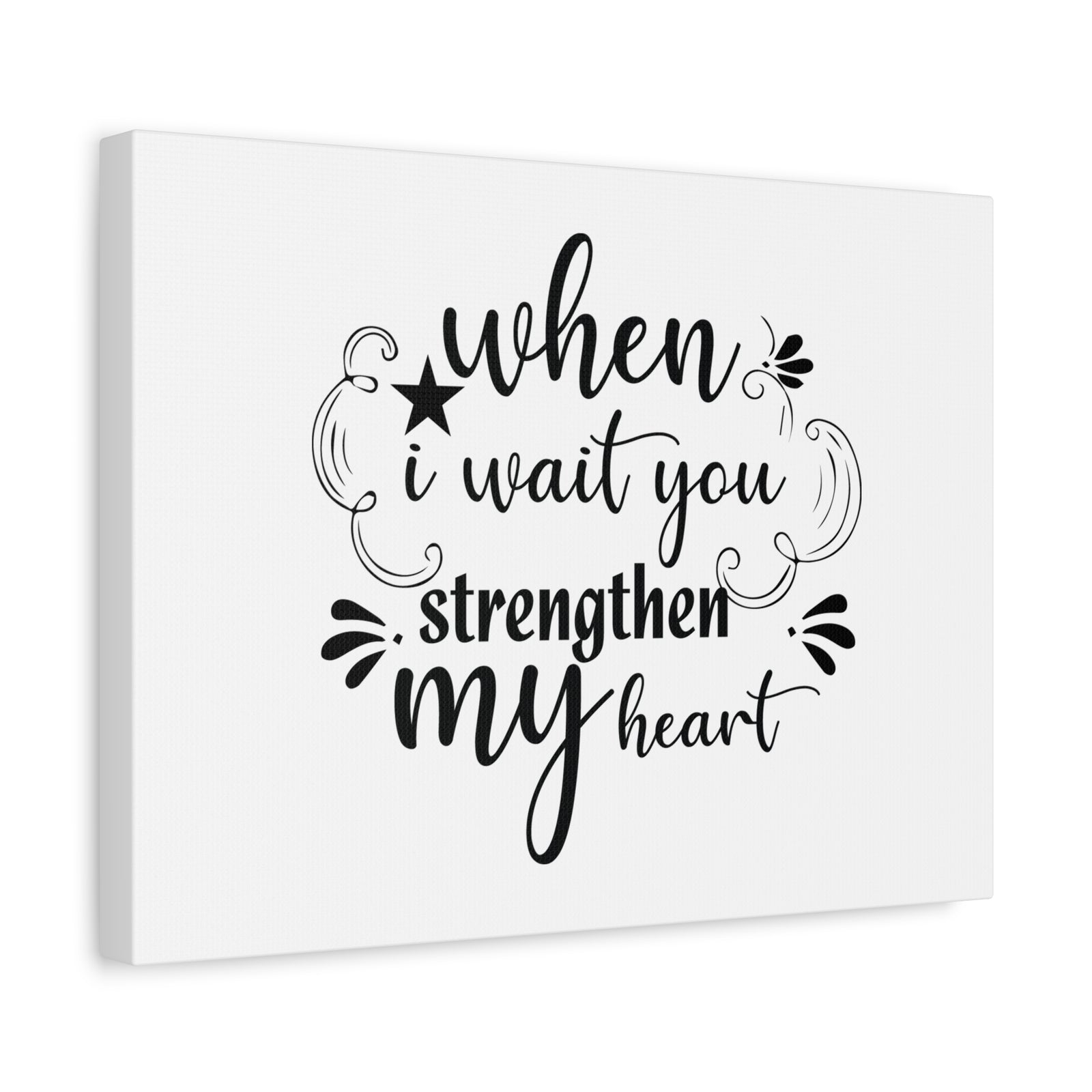 Scripture Canvas Strengthen My Heart Psalm 73:26 Christian Wall Art Bible Verse Print Ready to Hang-Express Your Love Gifts