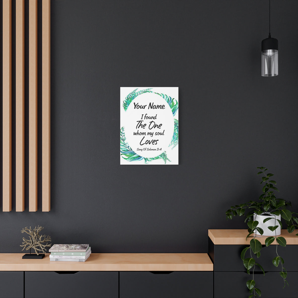 Personalized Soulmate Song Of Solomon 3:4 Bible Chapter Canvas Christian Wall Art Ready to Hang-Express Your Love Gifts