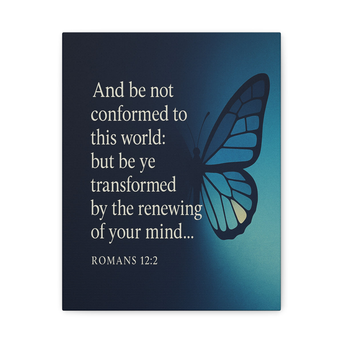 Bible Verse Canvas Romans 12:2 Christian Home Décor Wall Art Scripture Ready to Hang Faith Print-Express Your Love Gifts