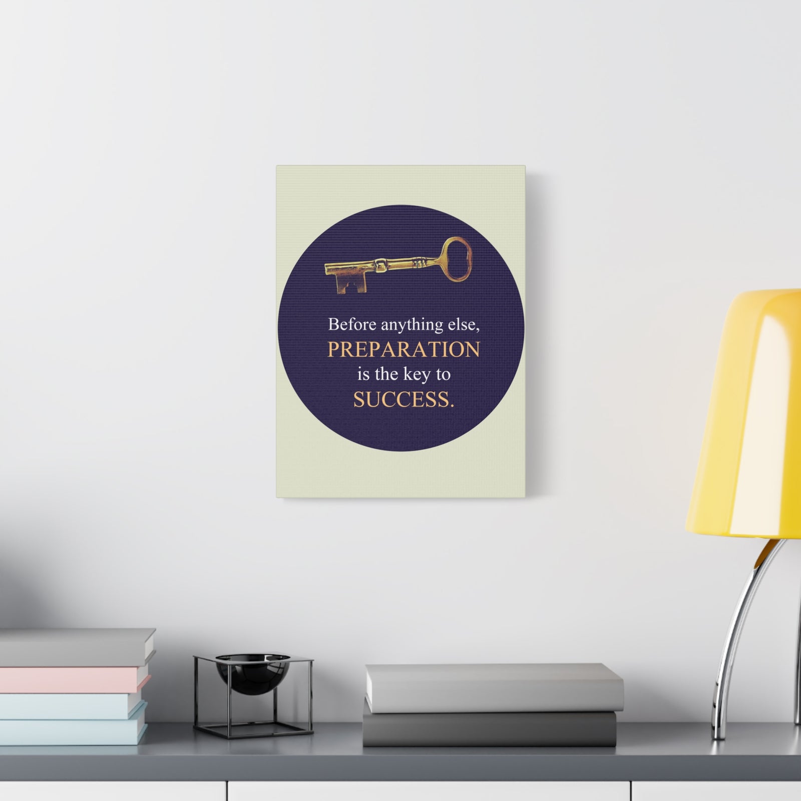 Inspirational Wall Art Preparation Key To Success Motivation Wall Decor for Home Office Gym Inspiring Success Quote Print Ready to Hang-Express Your Love Gifts