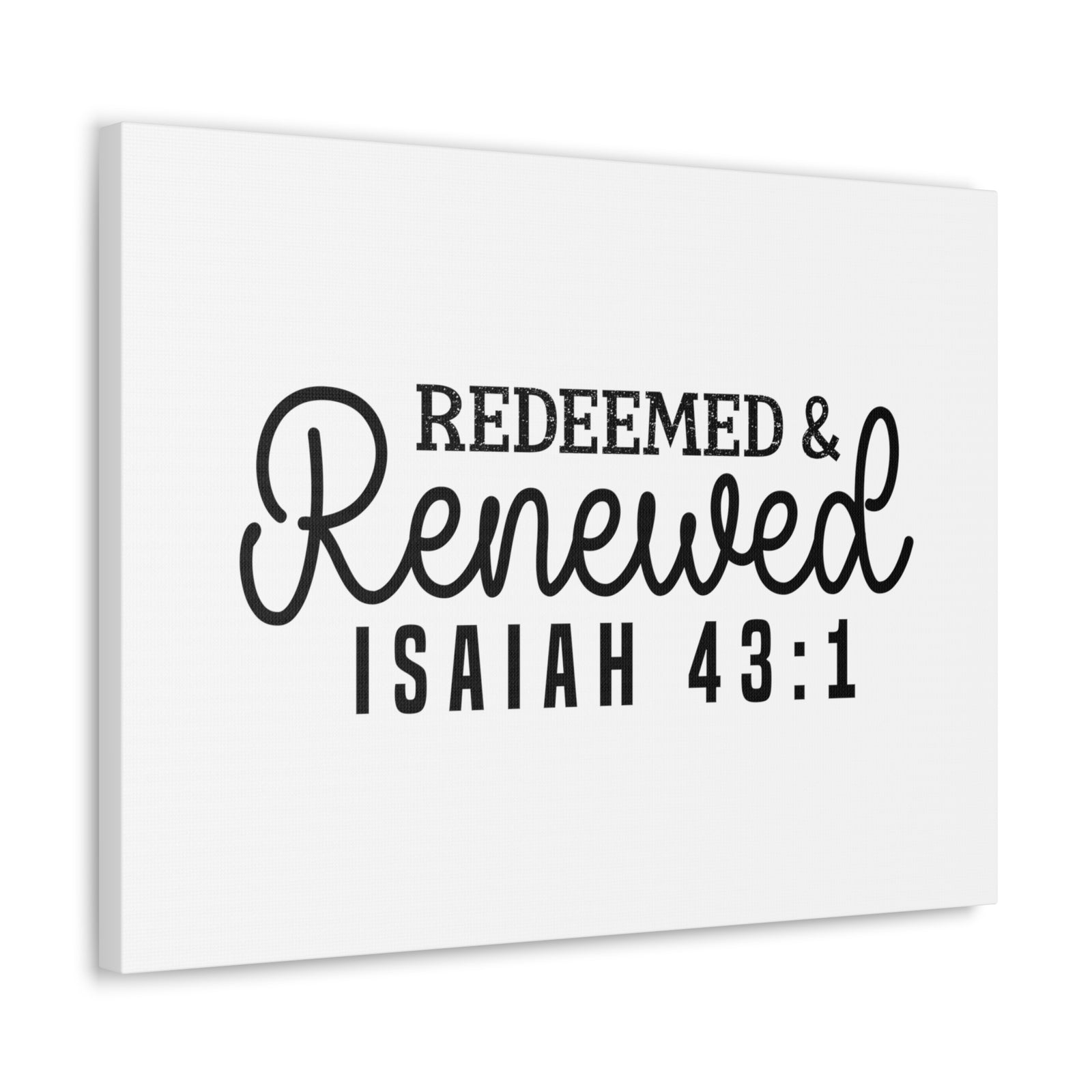 Scripture Walls Isaiah 43:1 Redeemed & Renewed Bible Verse Canvas Christian Wall Art Ready to Hang Unframed-Express Your Love Gifts