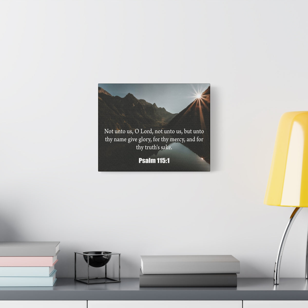 Scripture Canvas Not Unto Us Isaiah 41:10 Christian Wall Art Bible Verse Print Ready to Hang-Express Your Love Gifts