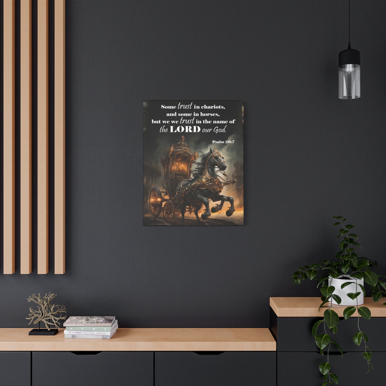 Scripture Walls Trust in the Name of the Lord Psalm 20:7 Christian Wall Art Print Ready to Hang Unframed-Express Your Love Gifts