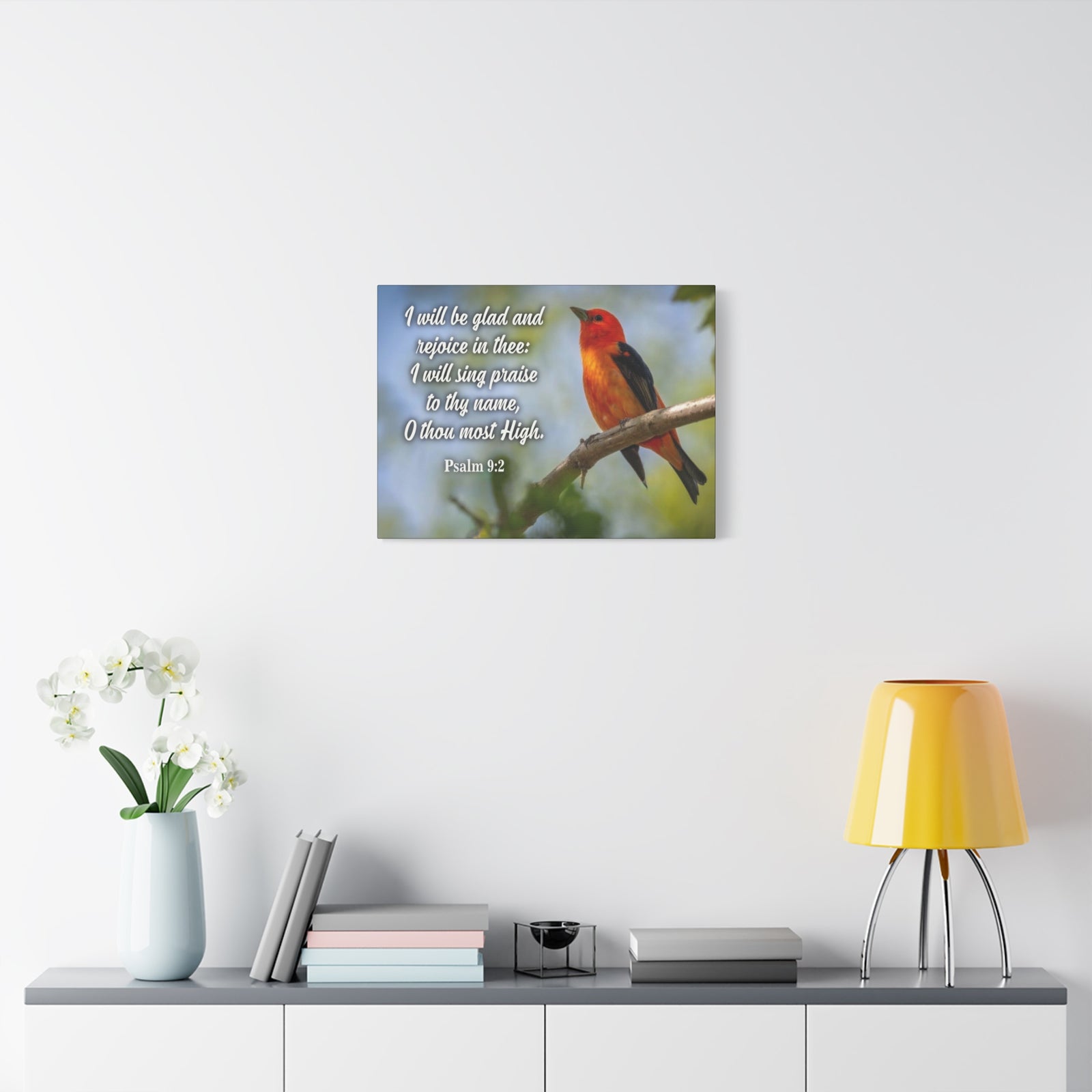 Bible Verse Canvas I WIll Sing Praise Psalm 9:2 Christian Home Decor Scripture Art-Express Your Love Gifts