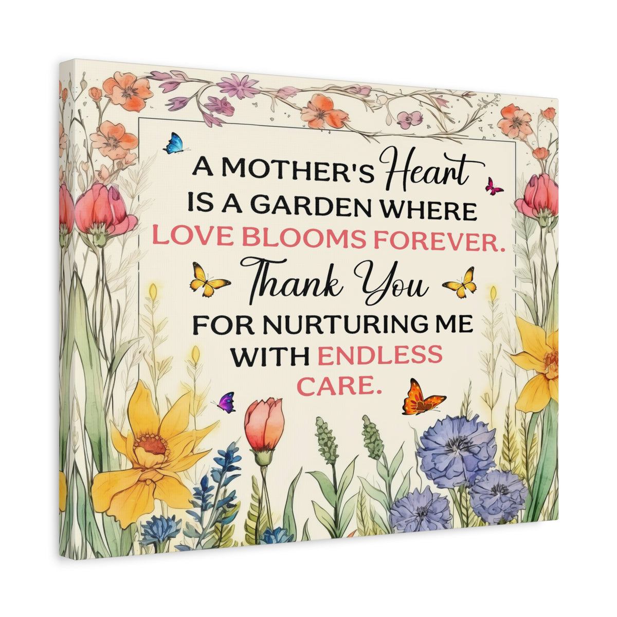 To Mom – My Nurturing Garden Canvas Wall Art-Express Your Love Gifts