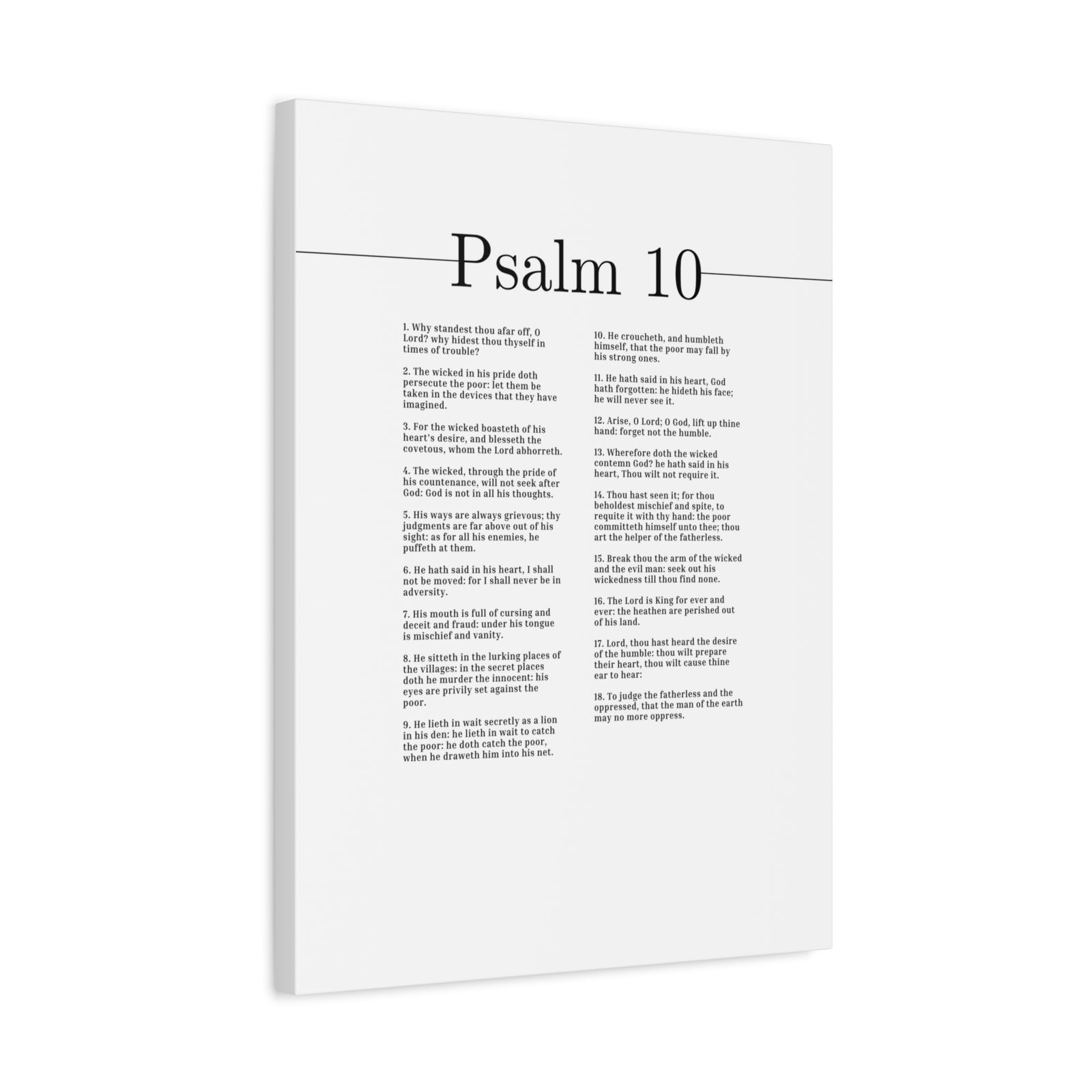 Scripture Canvas The Lord Is King Forever And Ever Psalm 10 Christian Wall Art Bible Verse Print Ready to Hang-Express Your Love Gifts